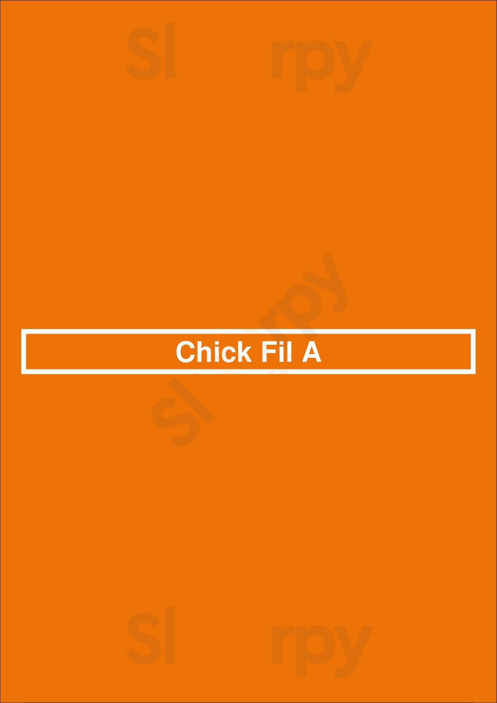 Chick-fil-a Reno Menu - 1