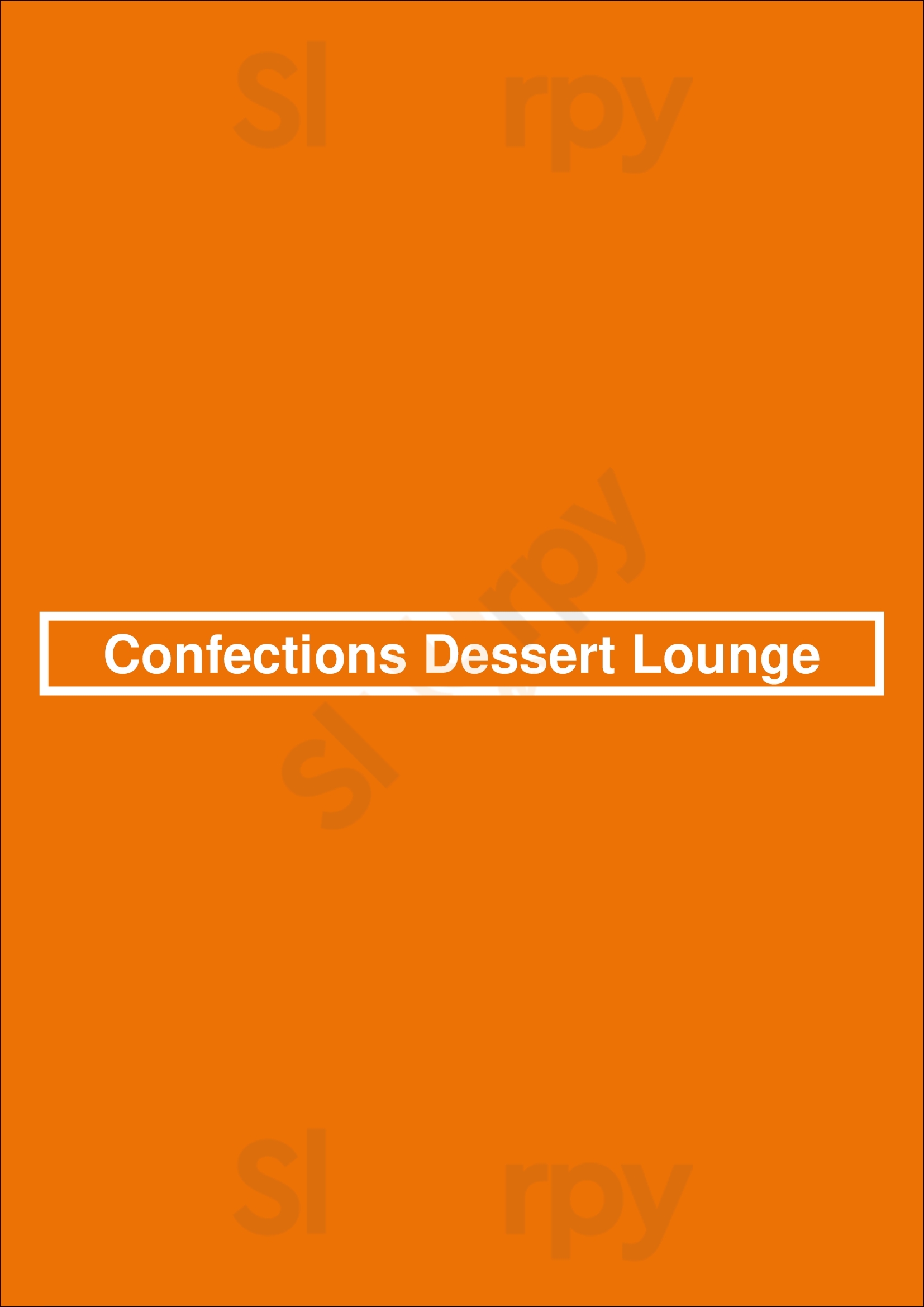 Confections Dessert Lounge Staten Island Menu - 1