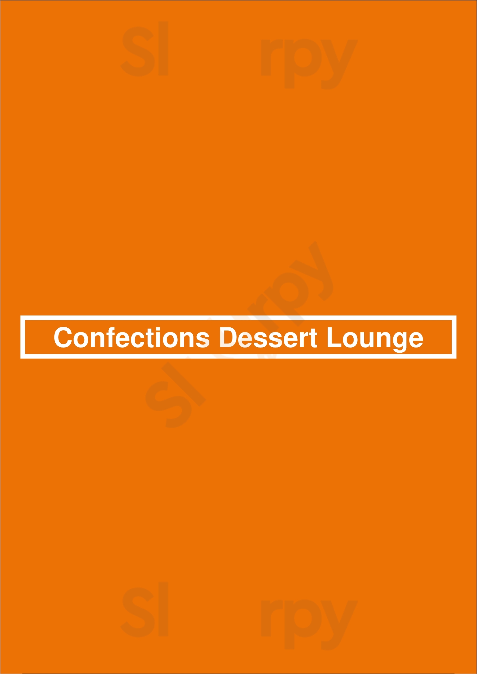 Main Menu - Confections Dessert Lounge