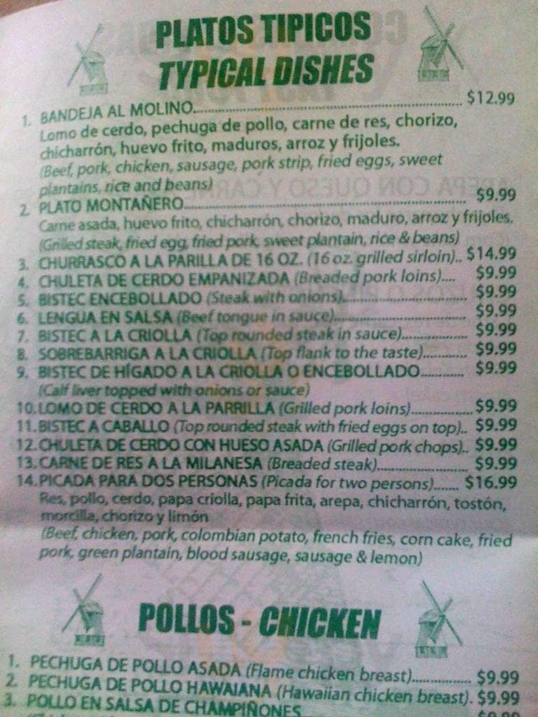 El Molino Restaurant De Wpb West Palm Beach Menu - 1