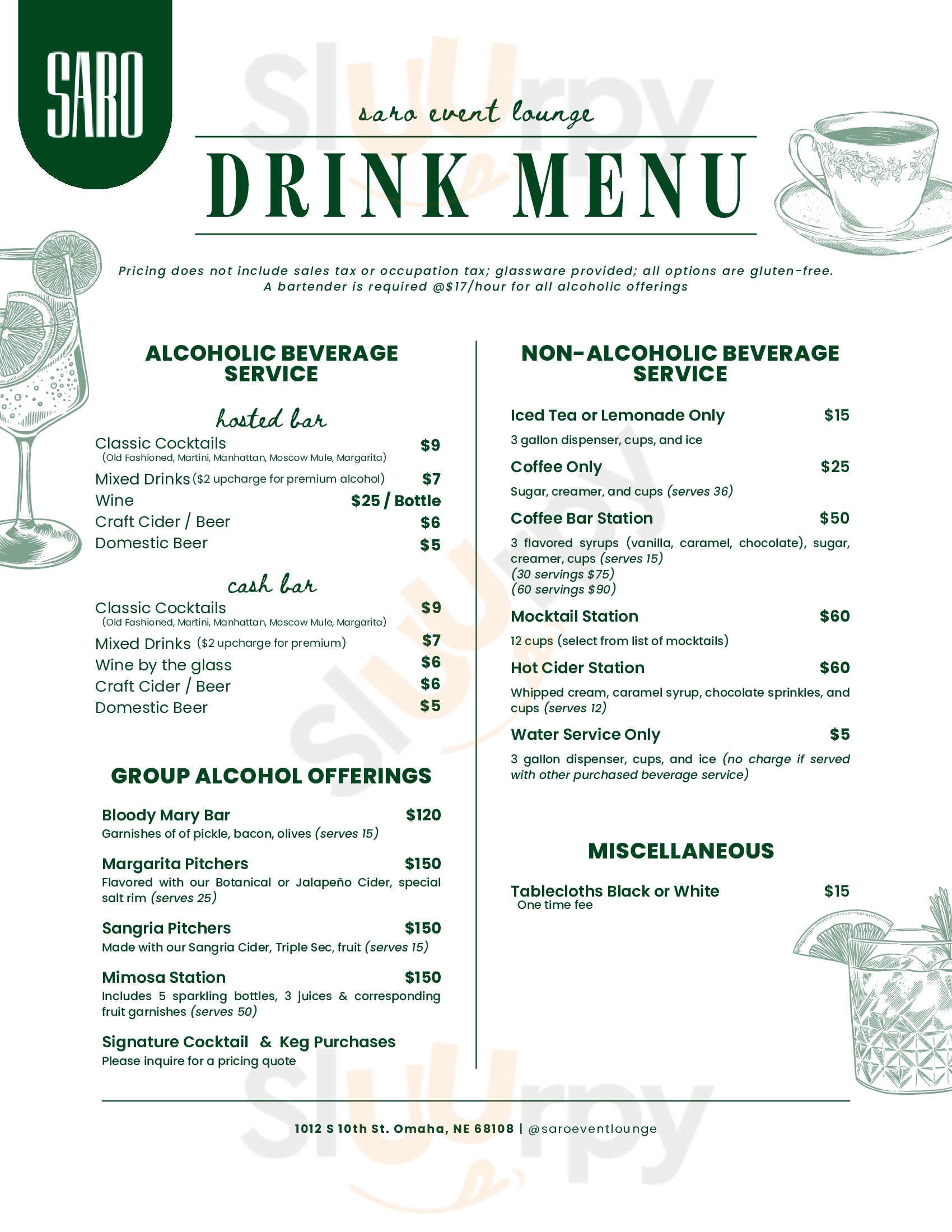 Main Menu - Saro Cider