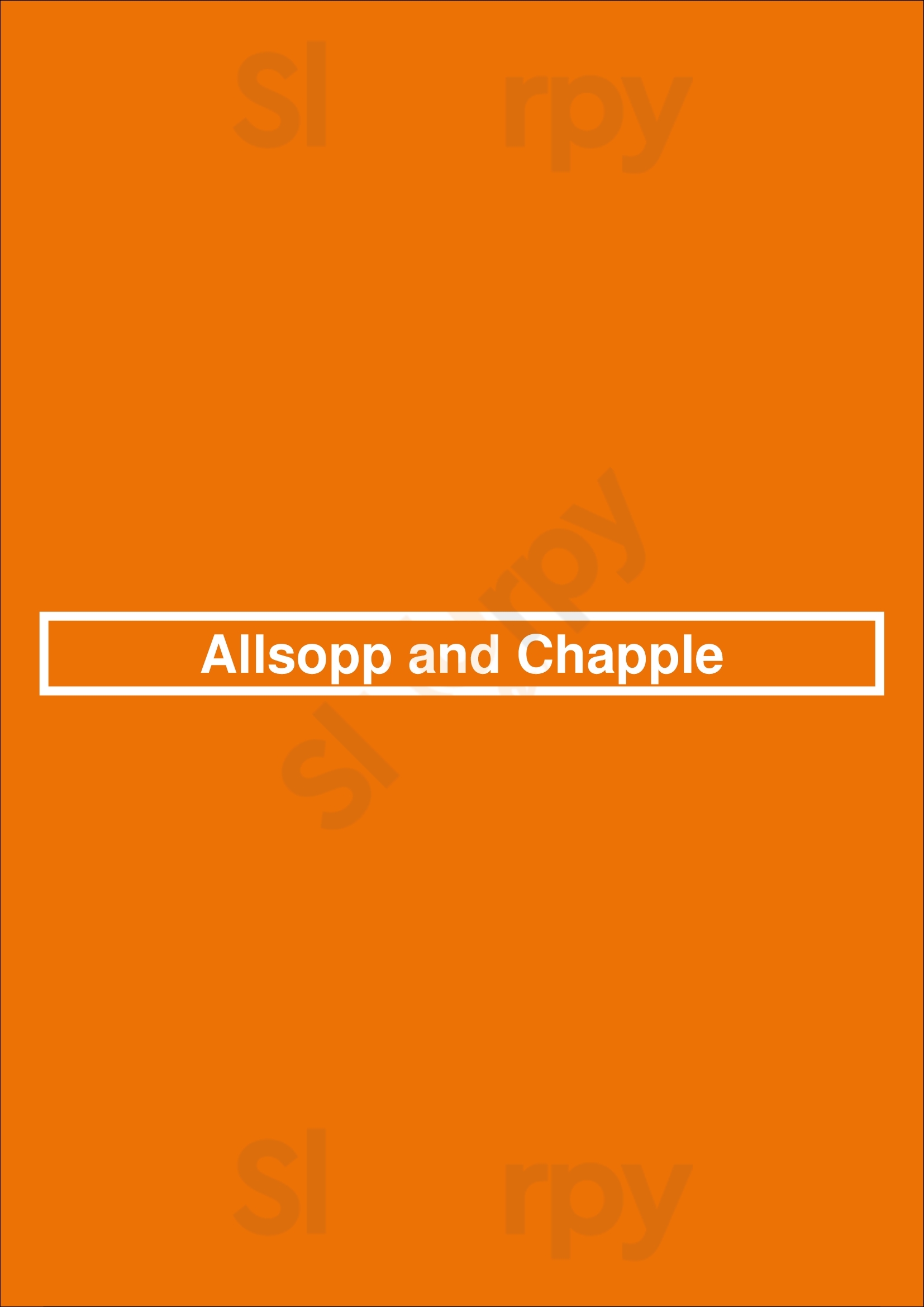 Allsopp & Chapple Restaurant + Bar Little Rock Menu - 1