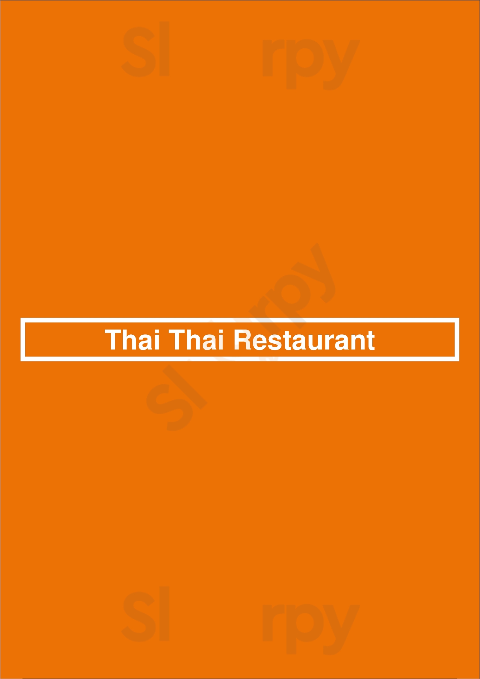 Thai Thai Restaurant Arlington Menu - 1