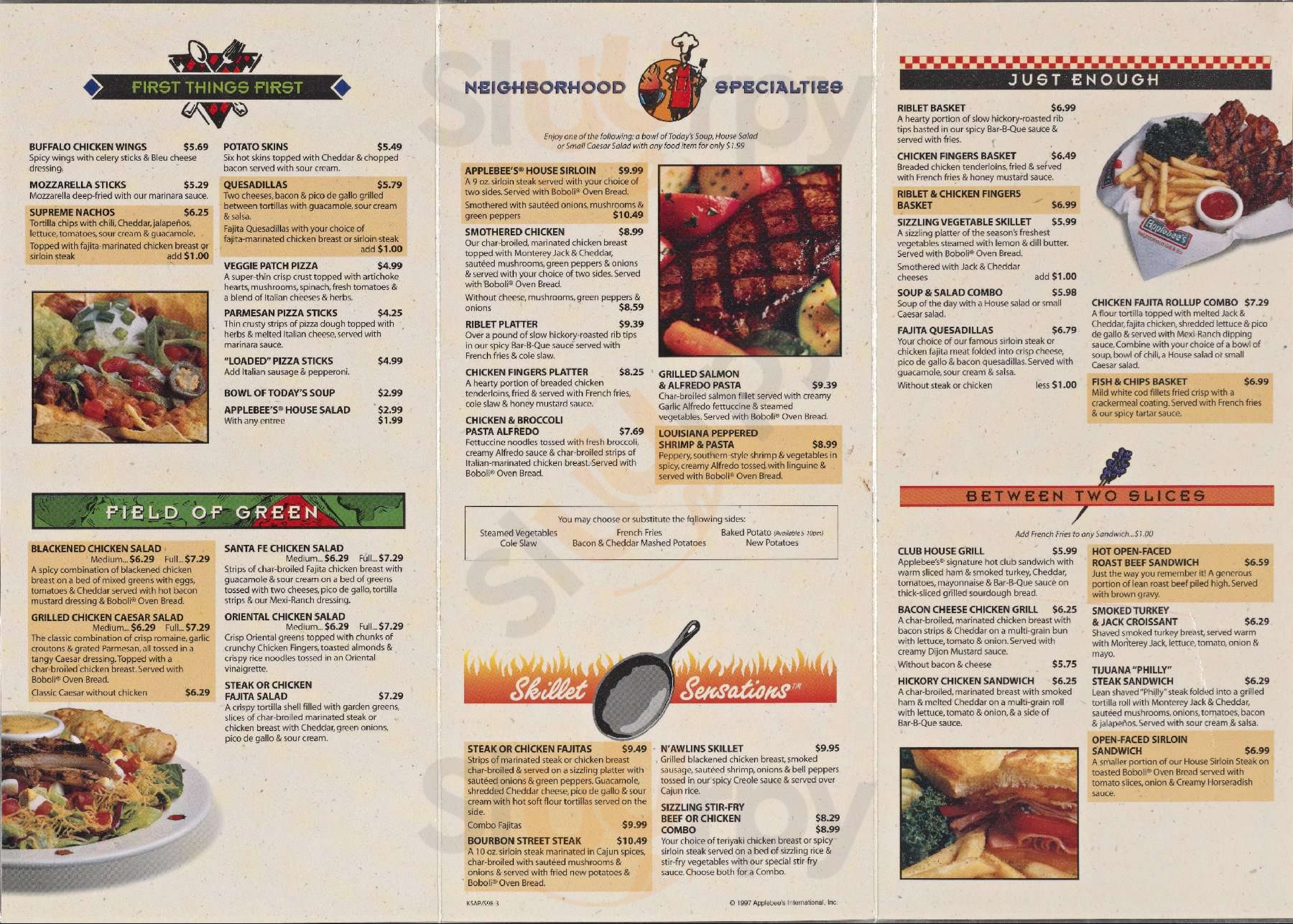 Applebee's Toledo Menu - 1