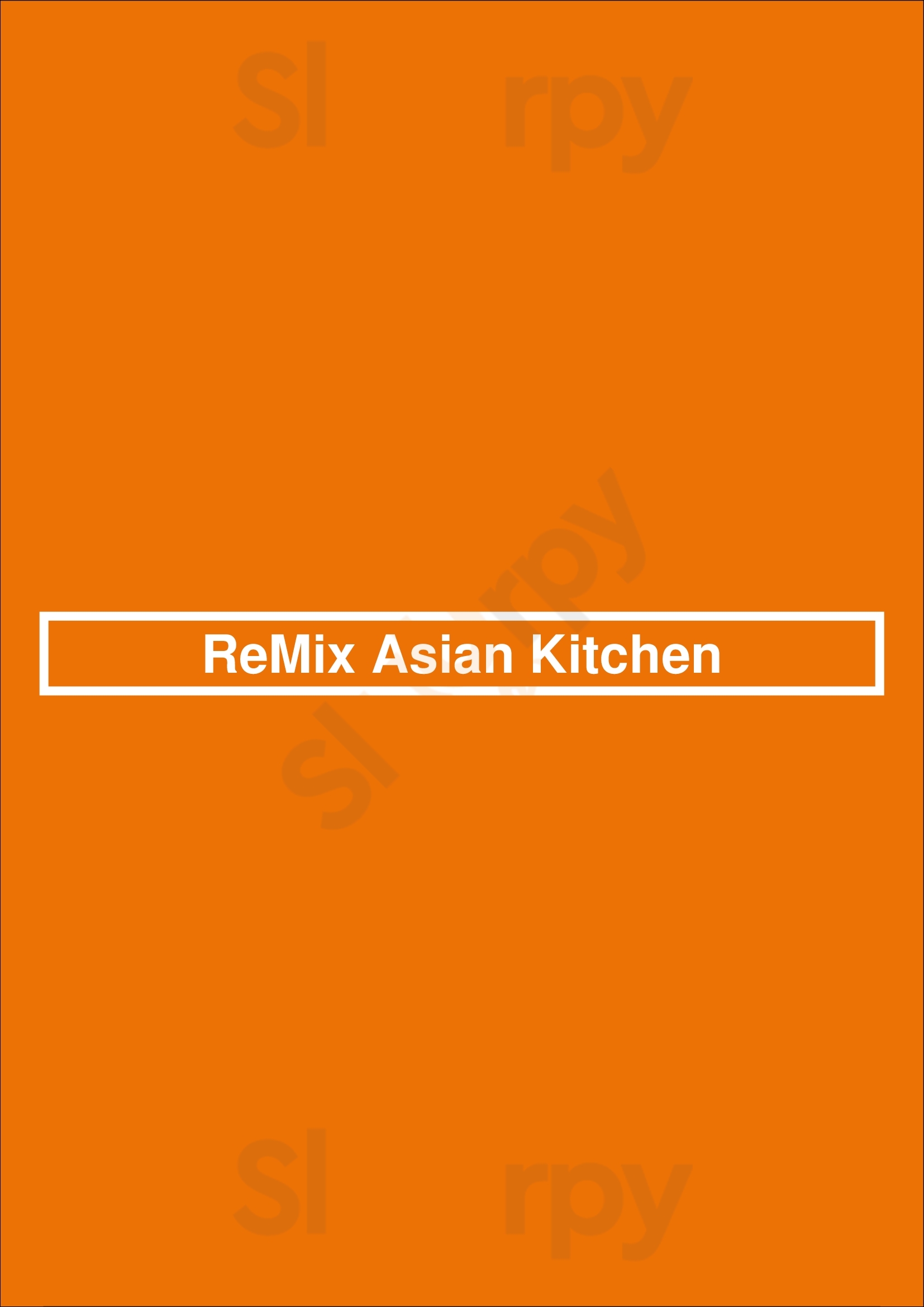 Remix Asian Kitchen Bakersfield Menu - 1