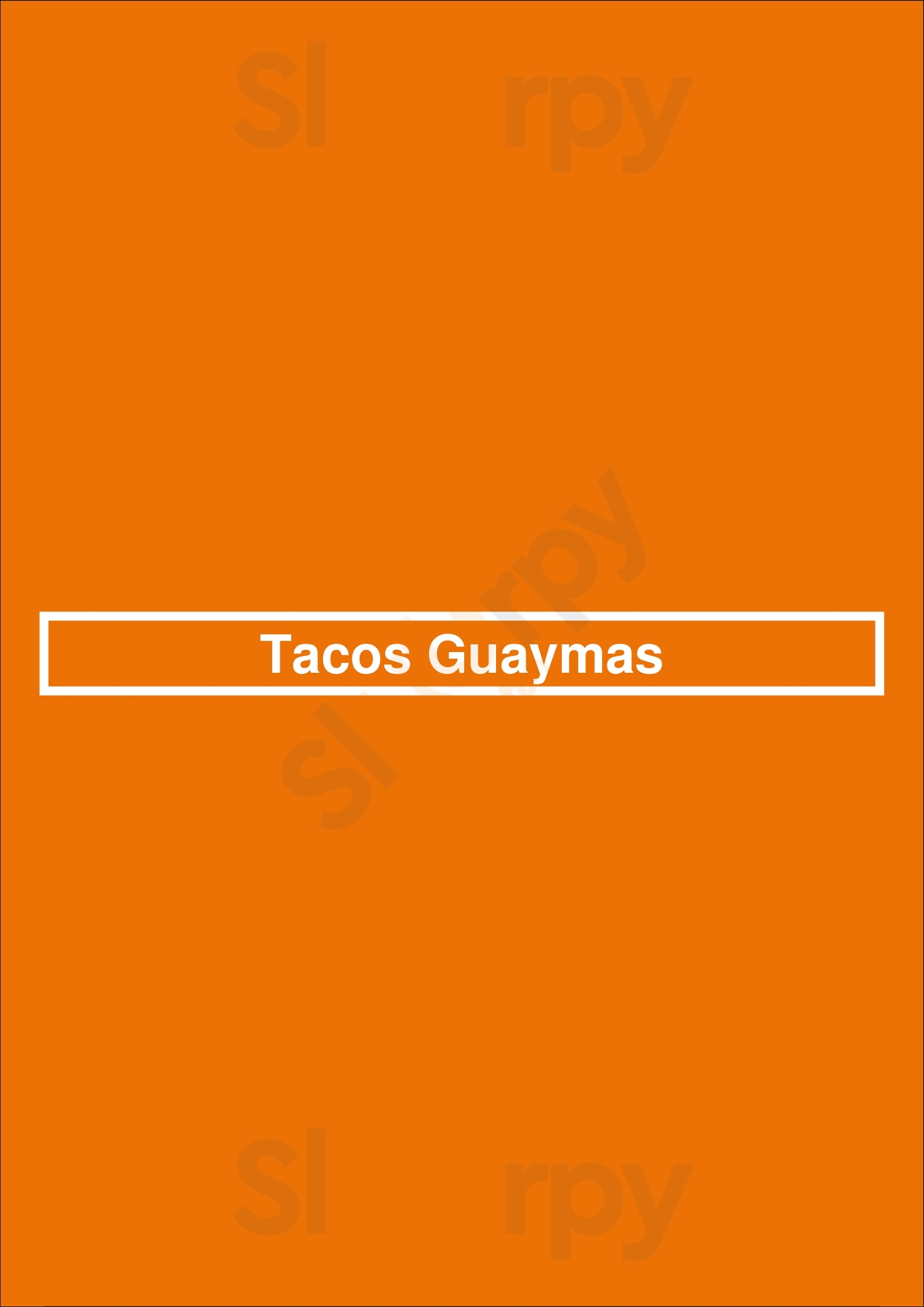 Tacos Guaymas Tacoma Menu - 1