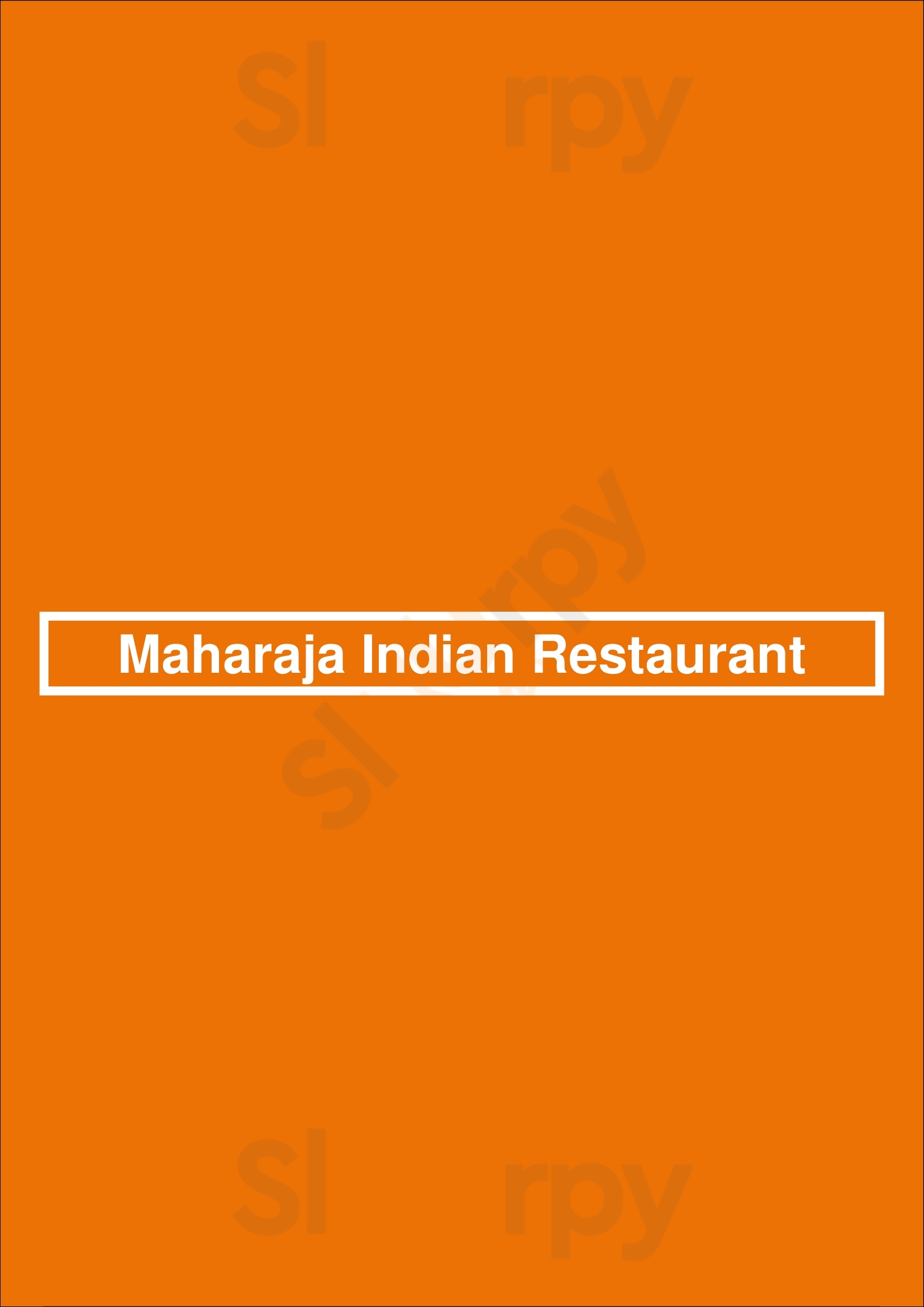 Maharaja Indian Restaurant Plano Menu - 1