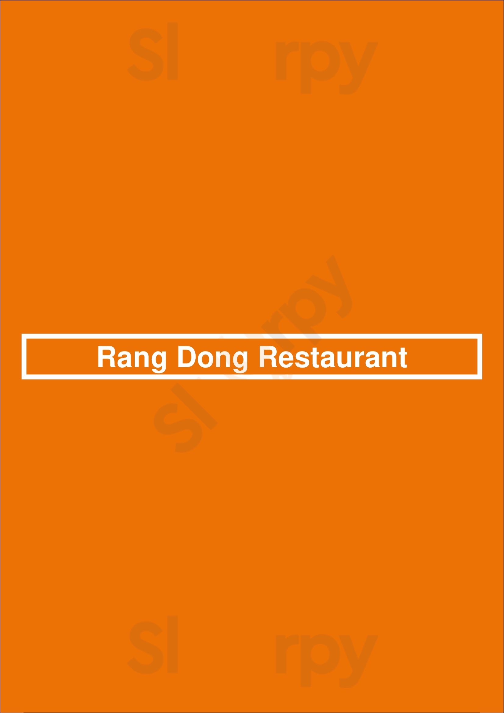 Main Menu - Rang Dong Restaurant