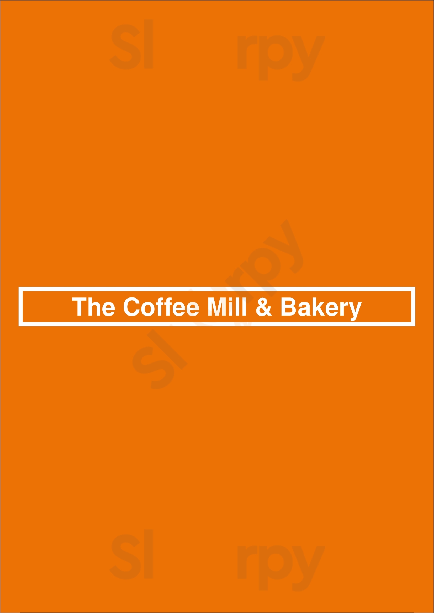 Main Menu - The Coffee Mill & Bakery