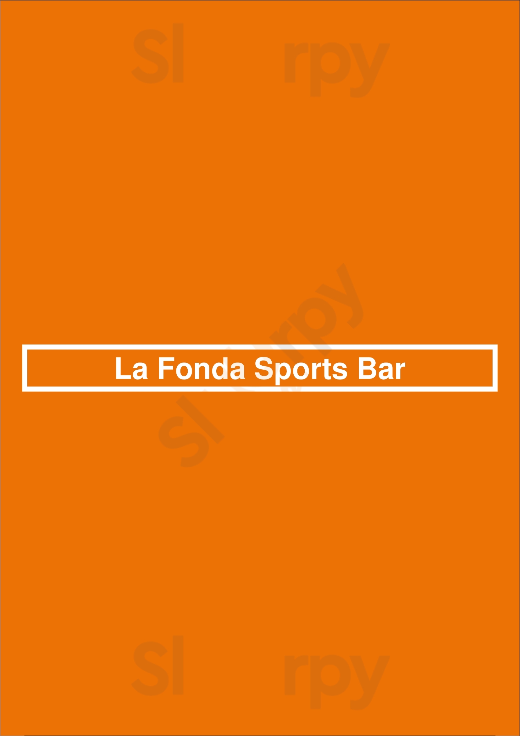 La Fonda Sports Bar West Palm Beach Menu - 1