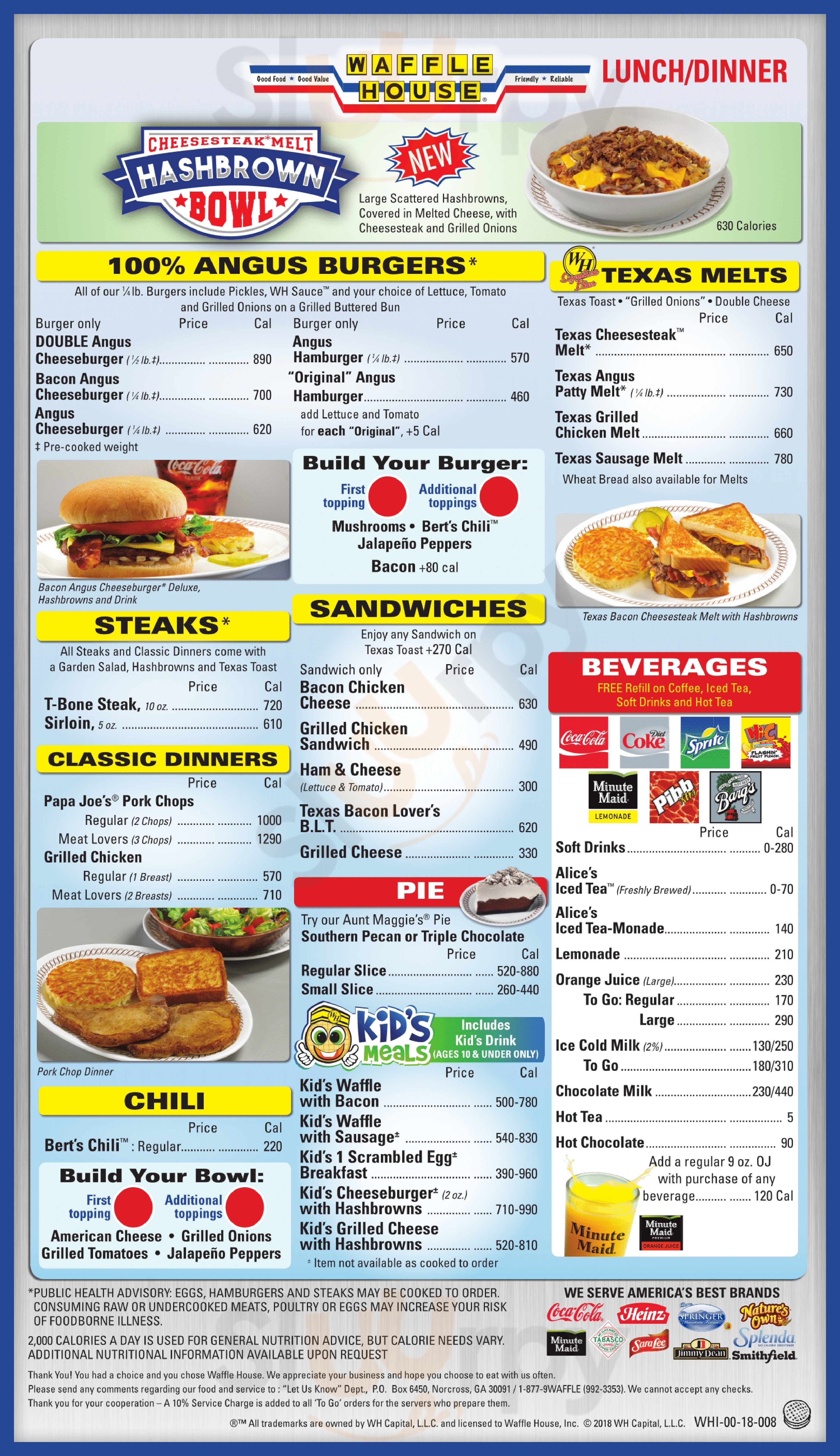 Waffle House Knoxville Menu - 1