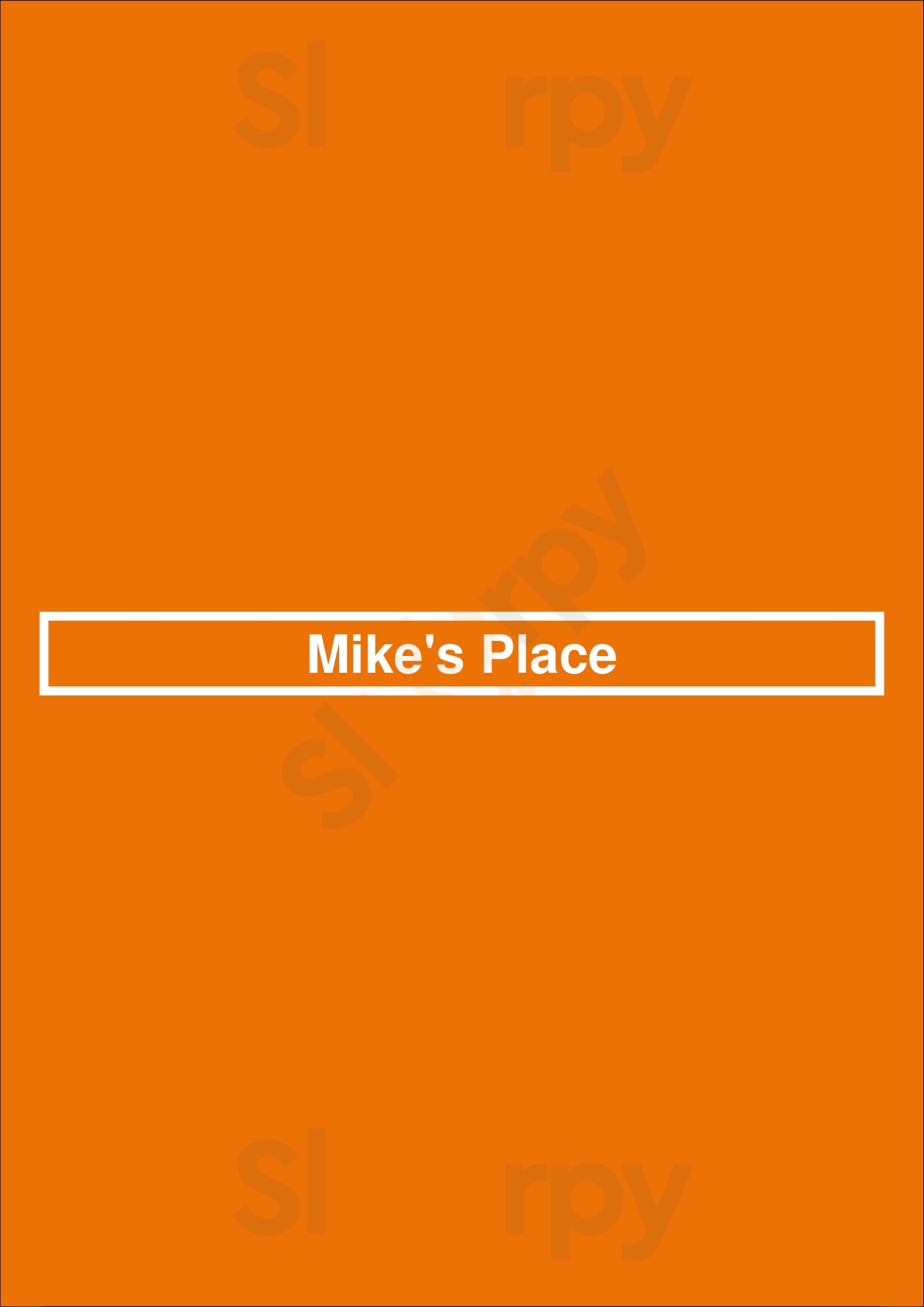 Main Menu - Mike's Place