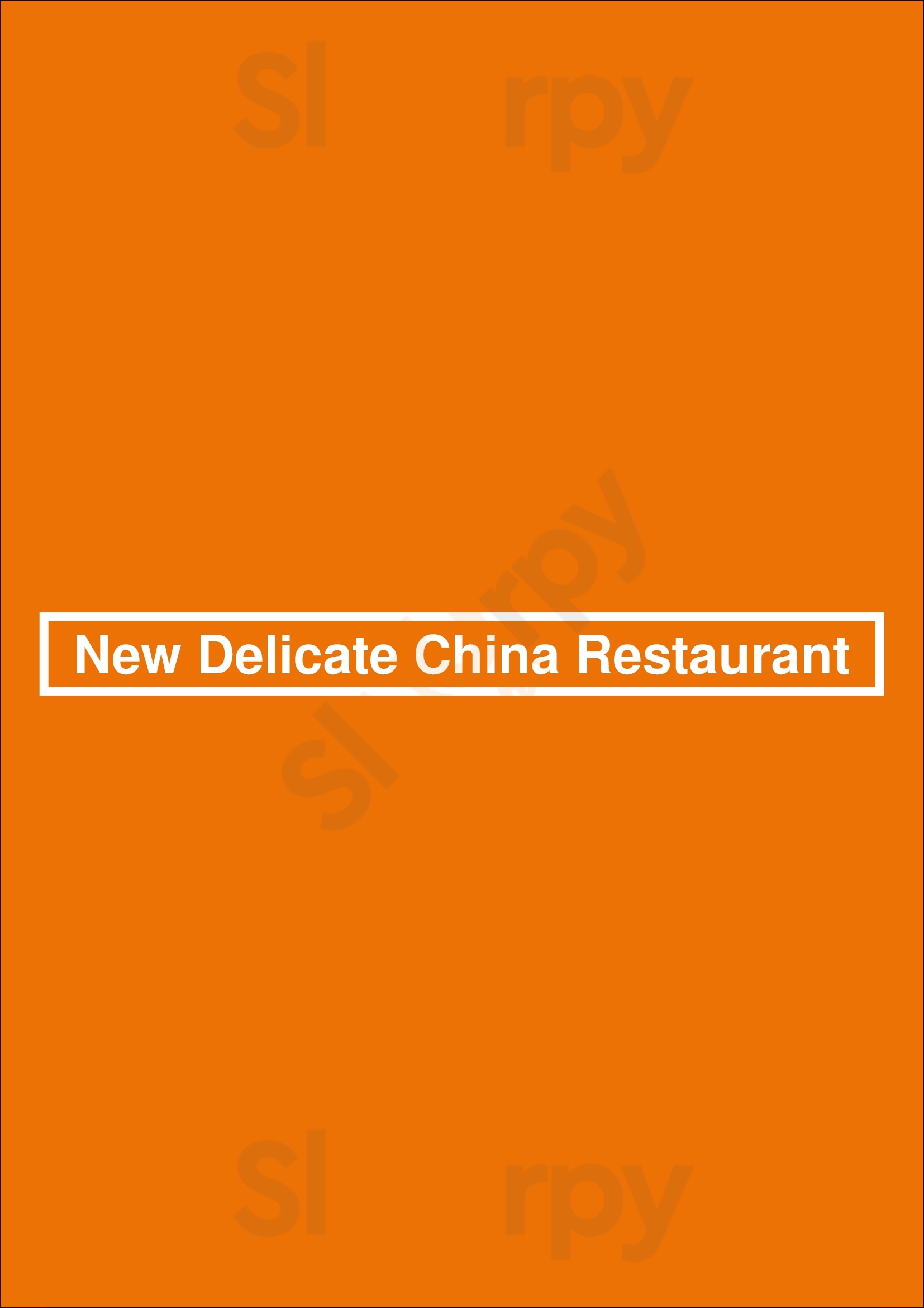 Main Menu - New Delicate China Restaurant