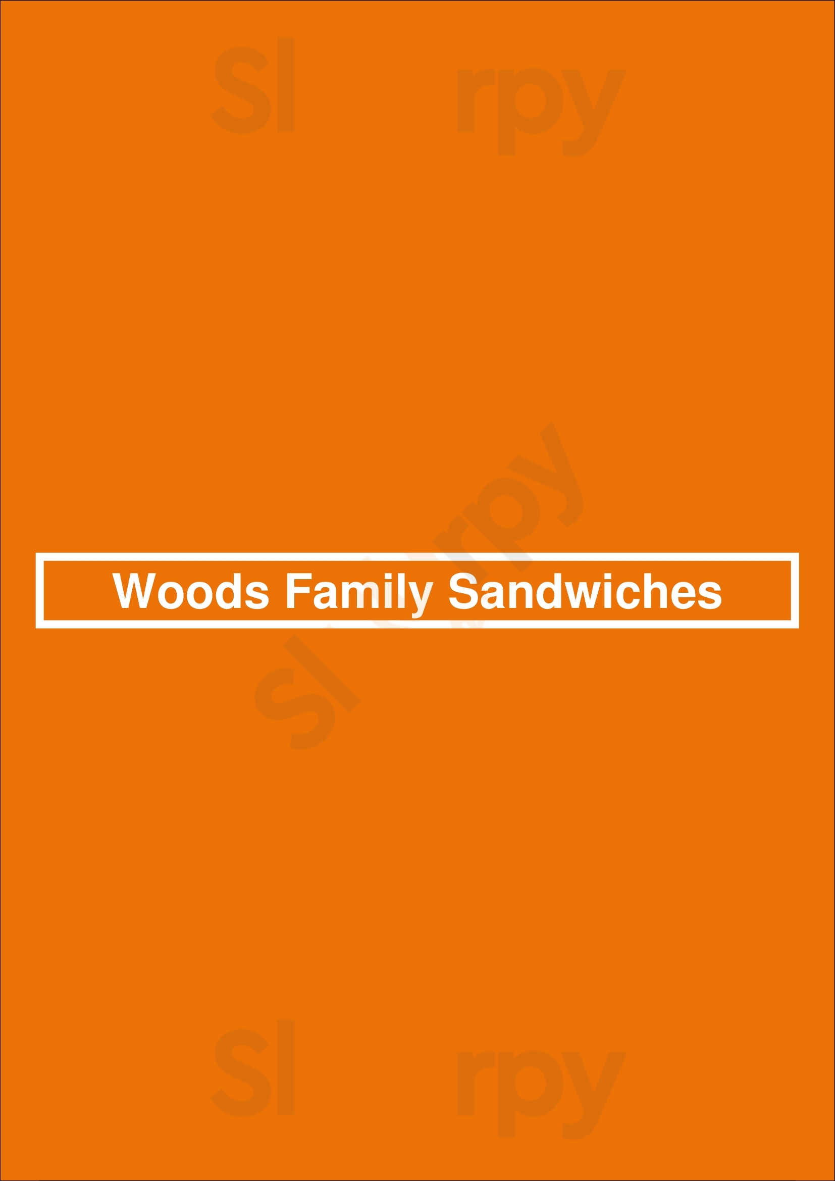 Woods Family Sandwiches Henderson Menu - 1