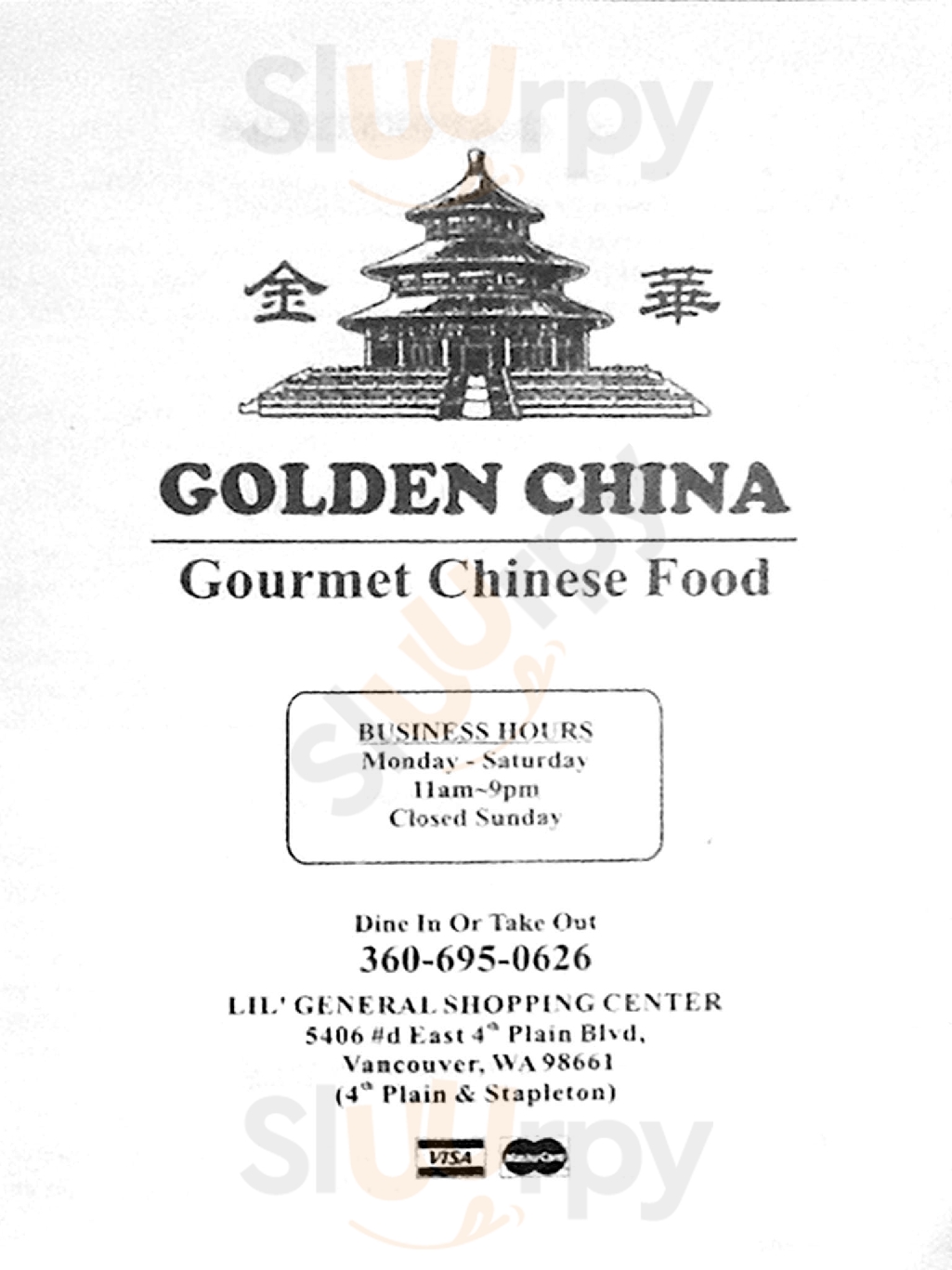 Golden China Vancouver Menu - 1