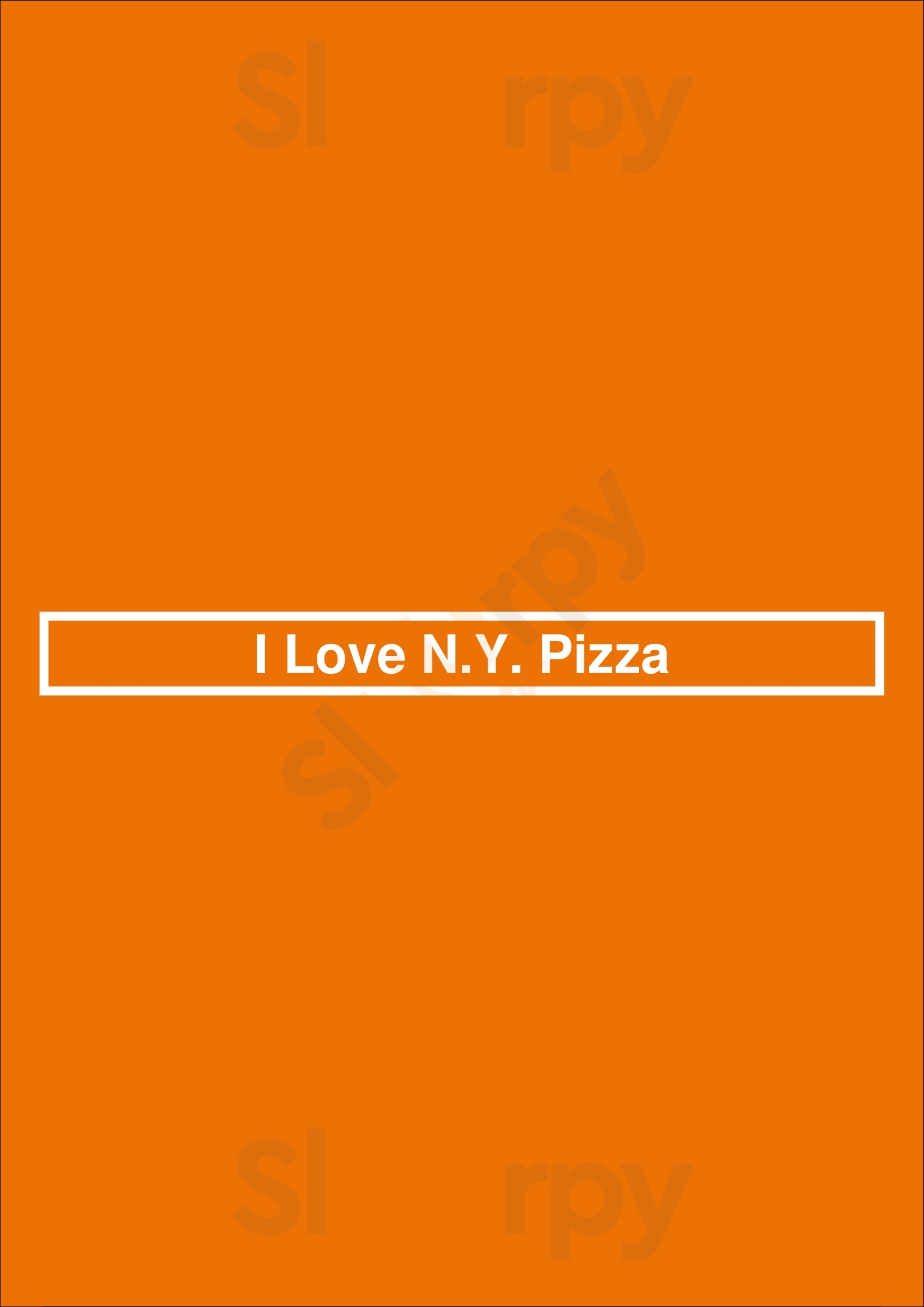 Main Menu - I Love N.y. Pizza