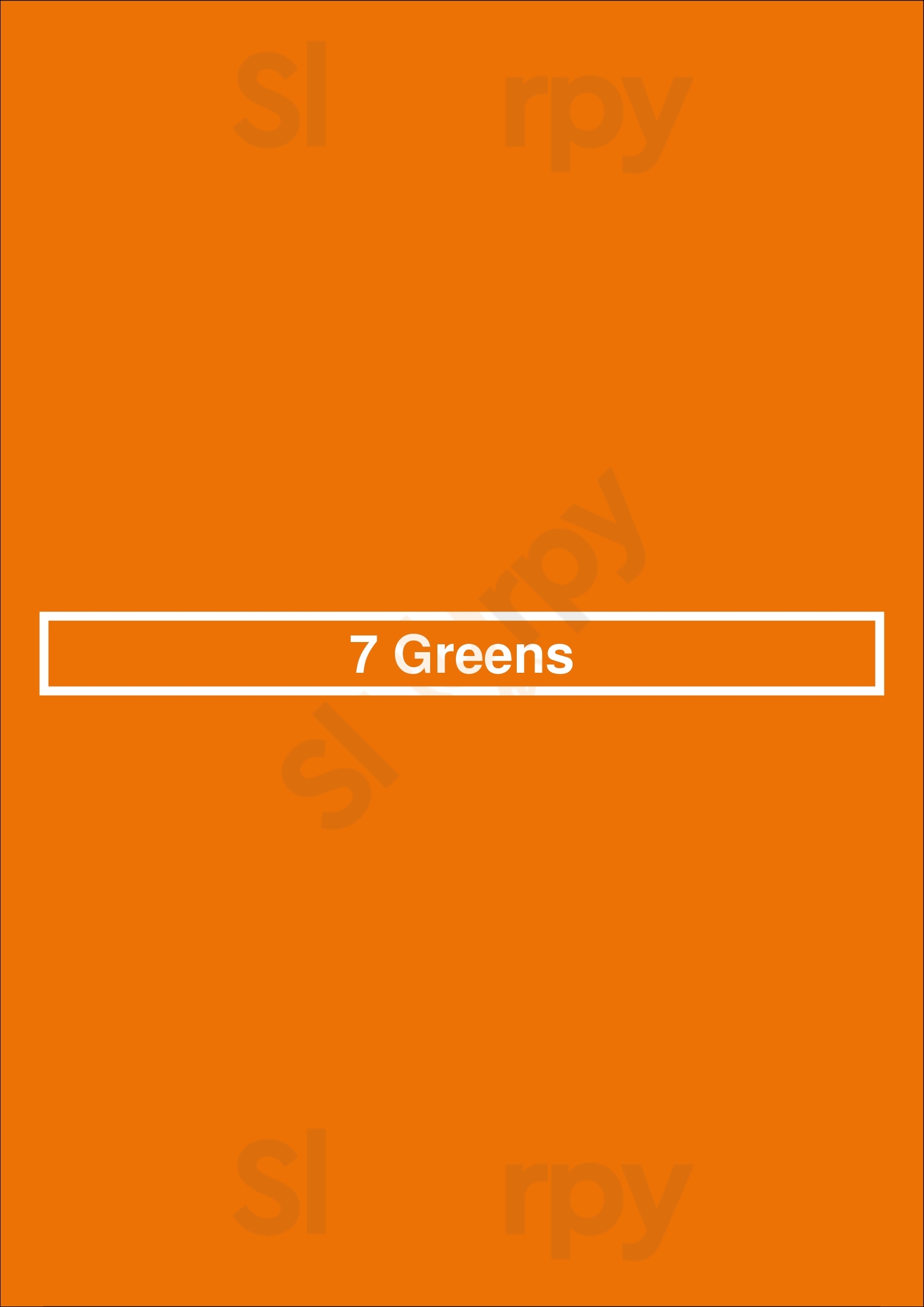 7 Greens Detroit Menu - 1