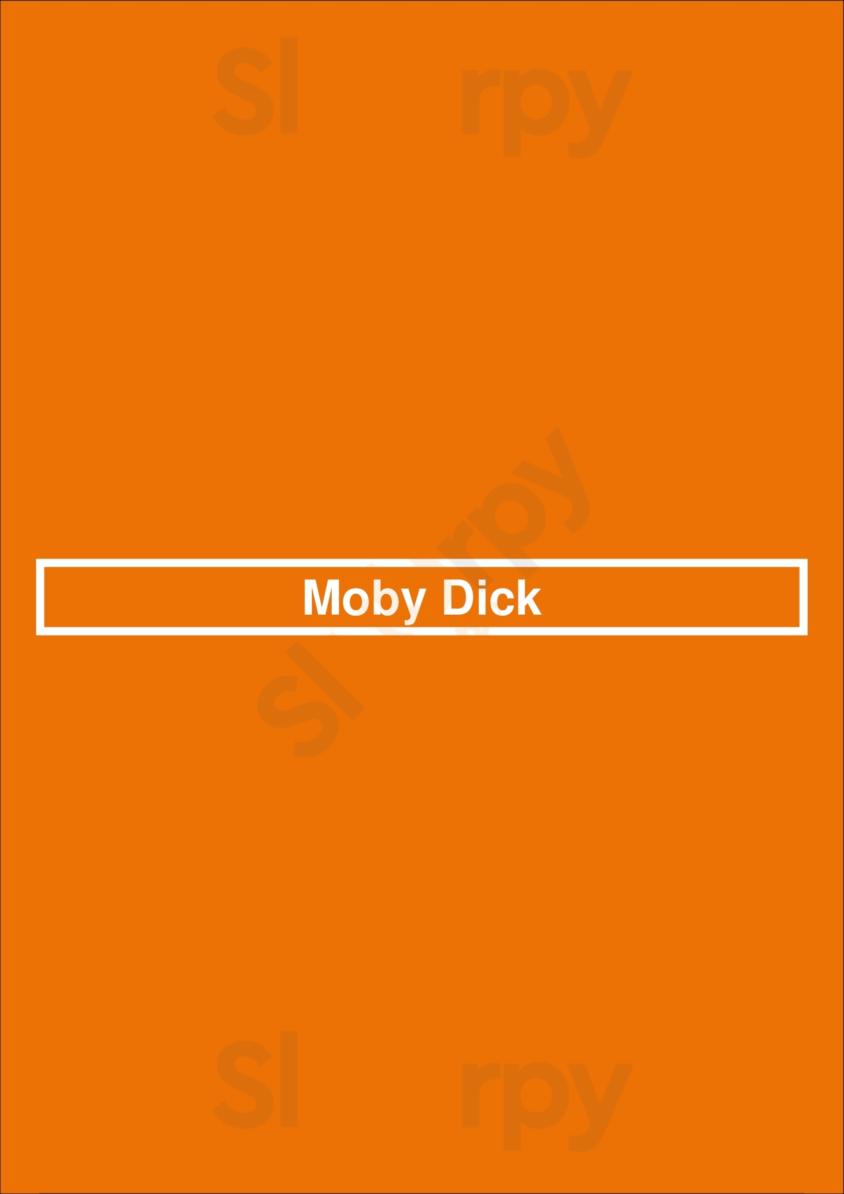 Moby Dick Arlington Menu - 1