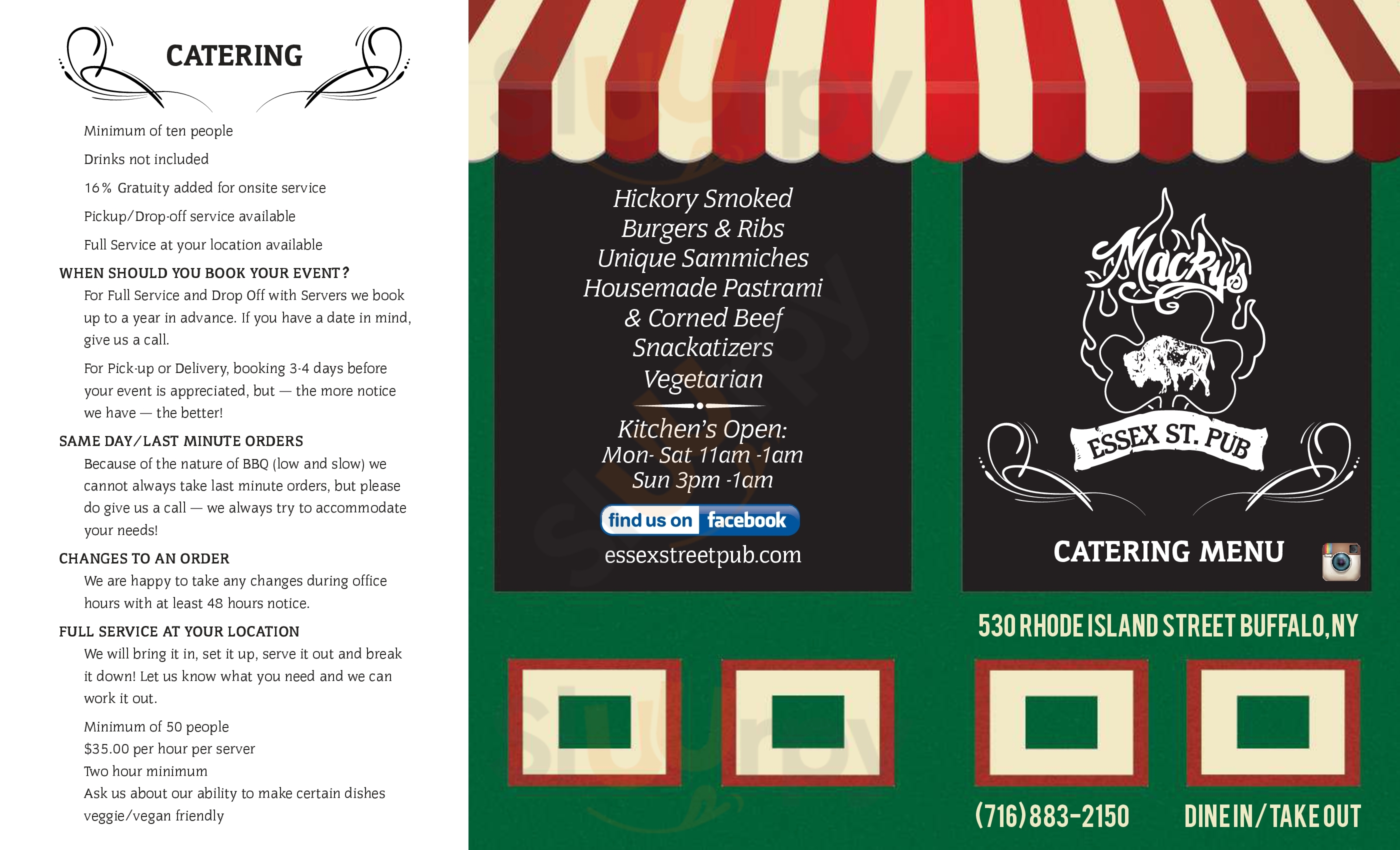 Main Menu - Essex Pub