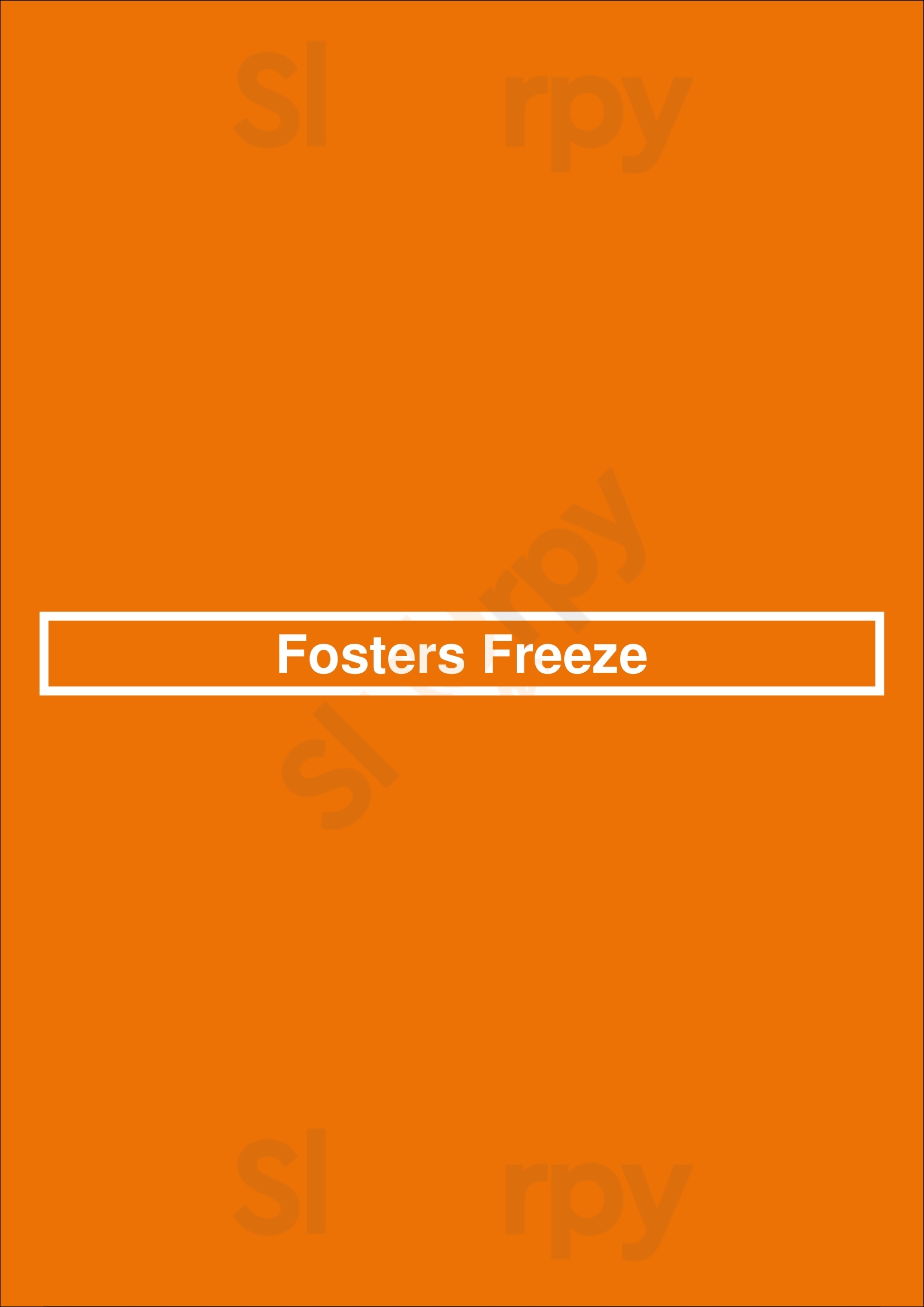 Main Menu - Fosters Freeze