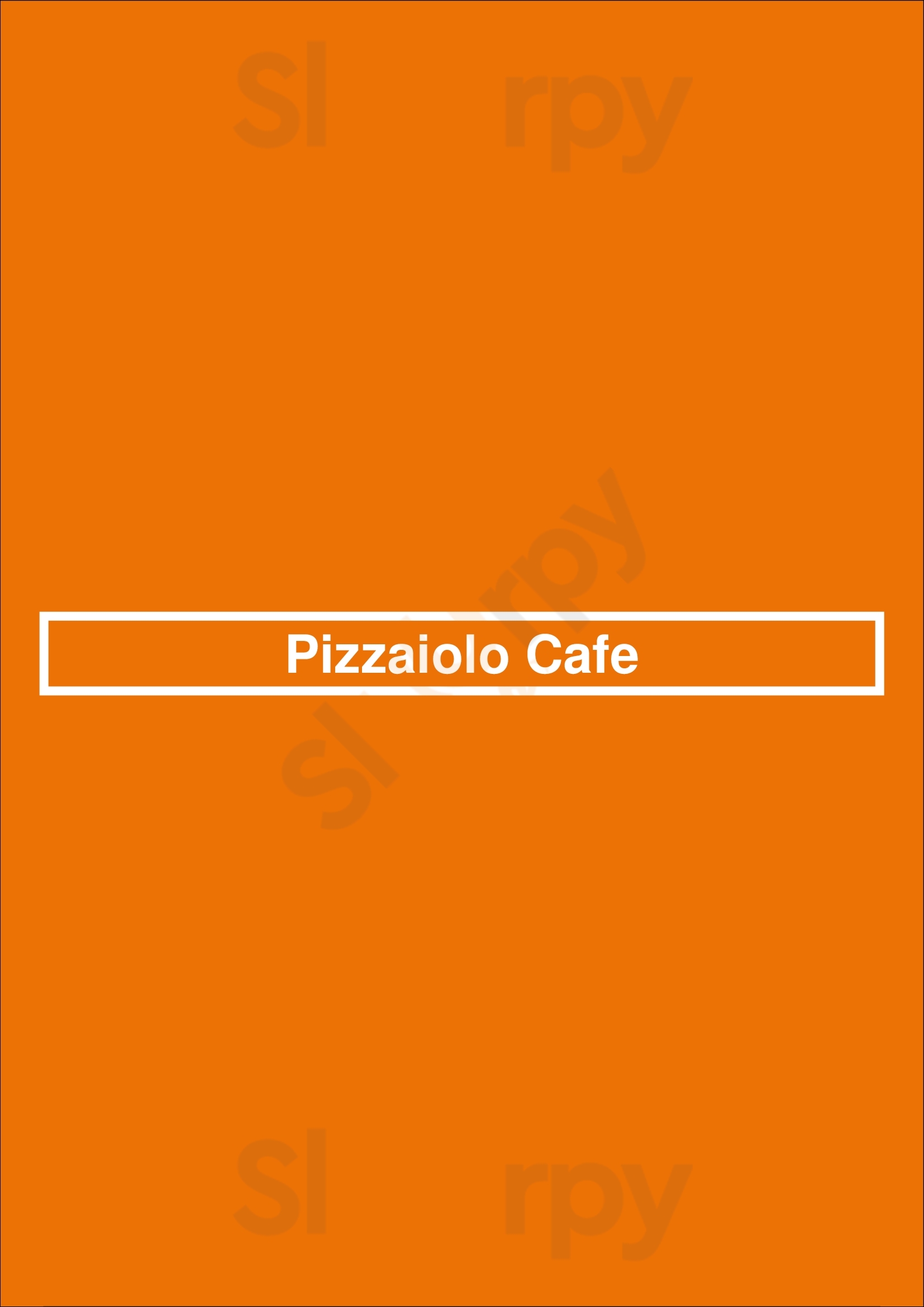 Pizzaiolo Cafe Alexandria Menu - 1