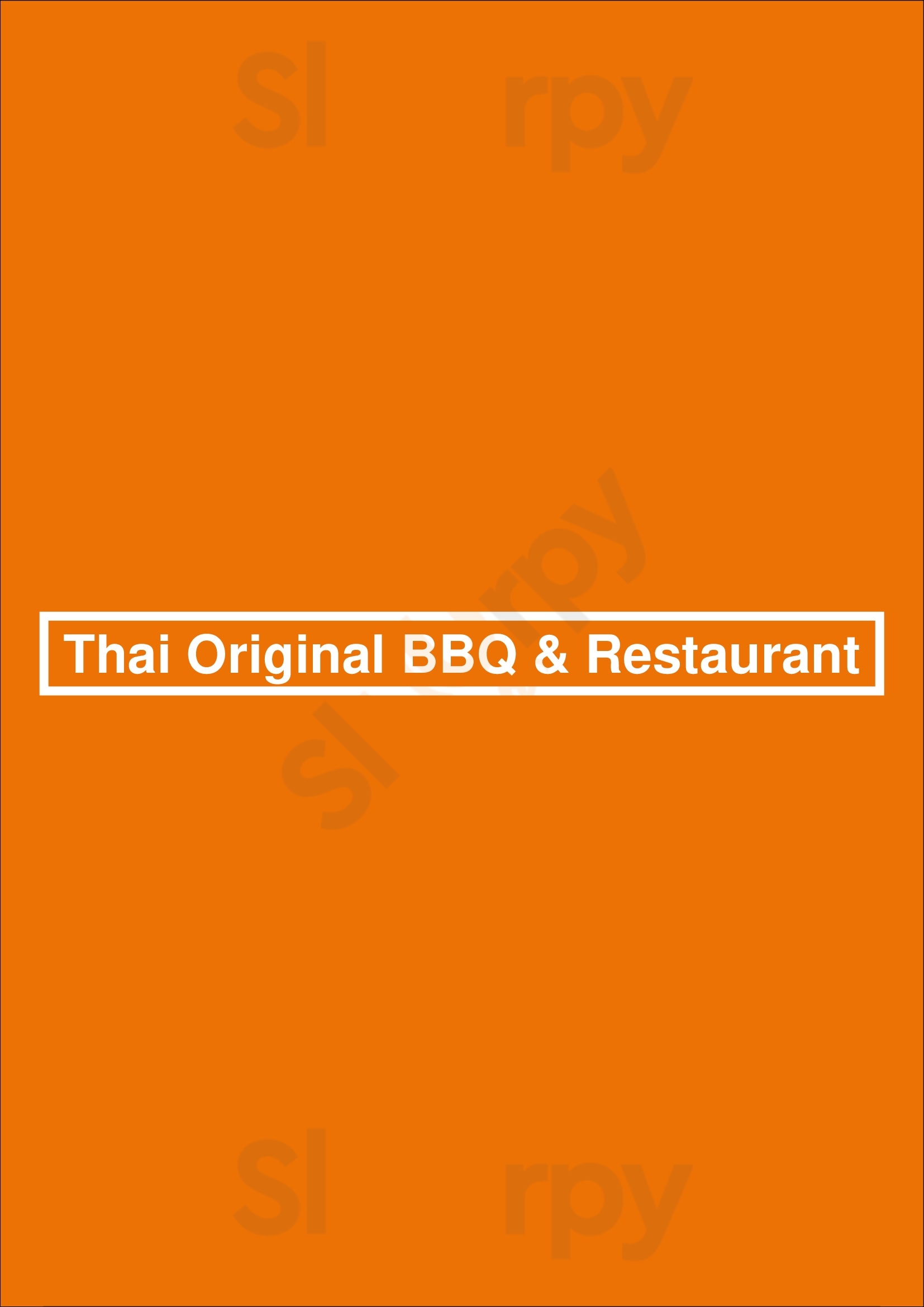 Thai Original Bbq & Restaurant Long Beach Menu - 1
