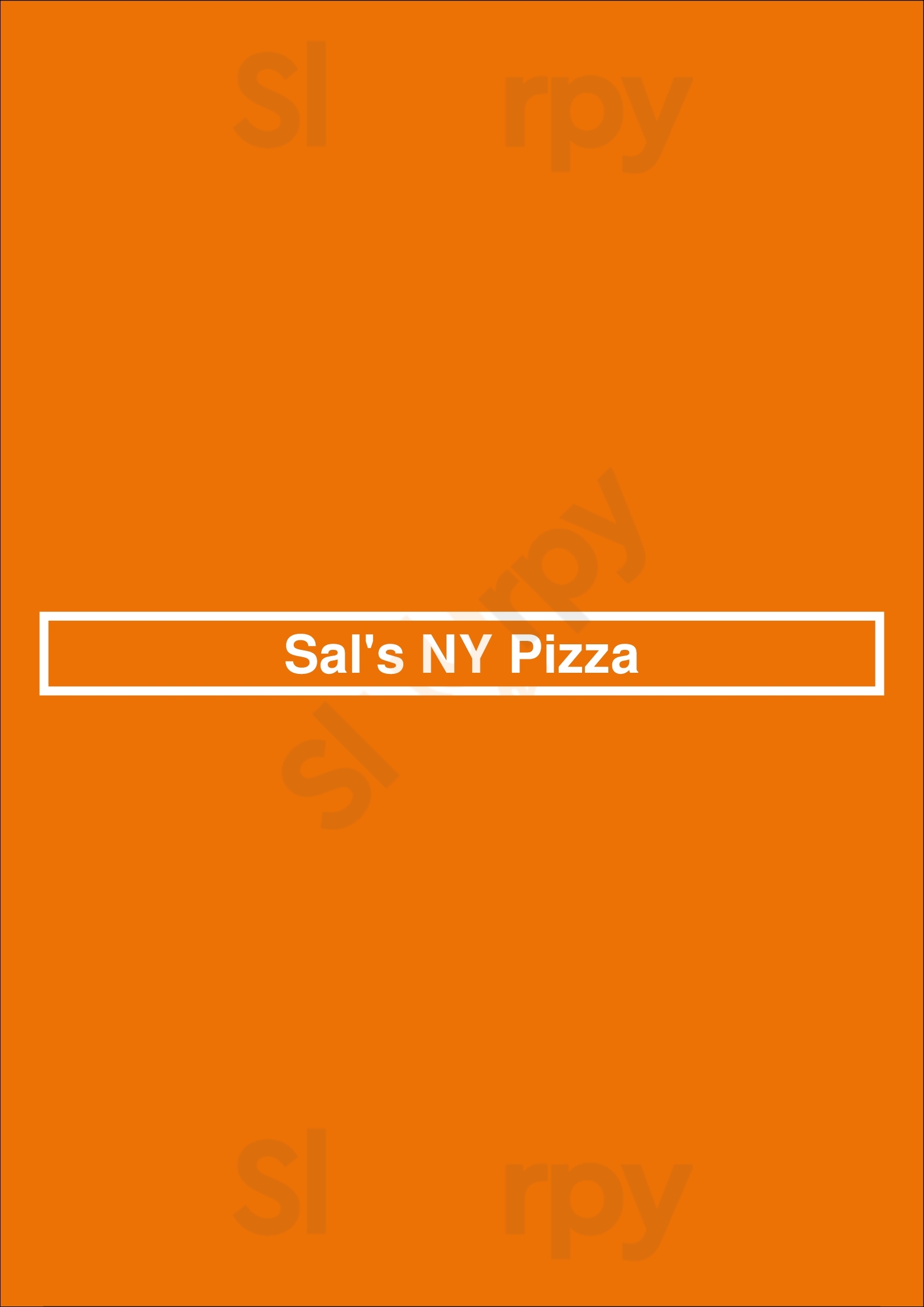 Main Menu - Sal's Ny Pizza