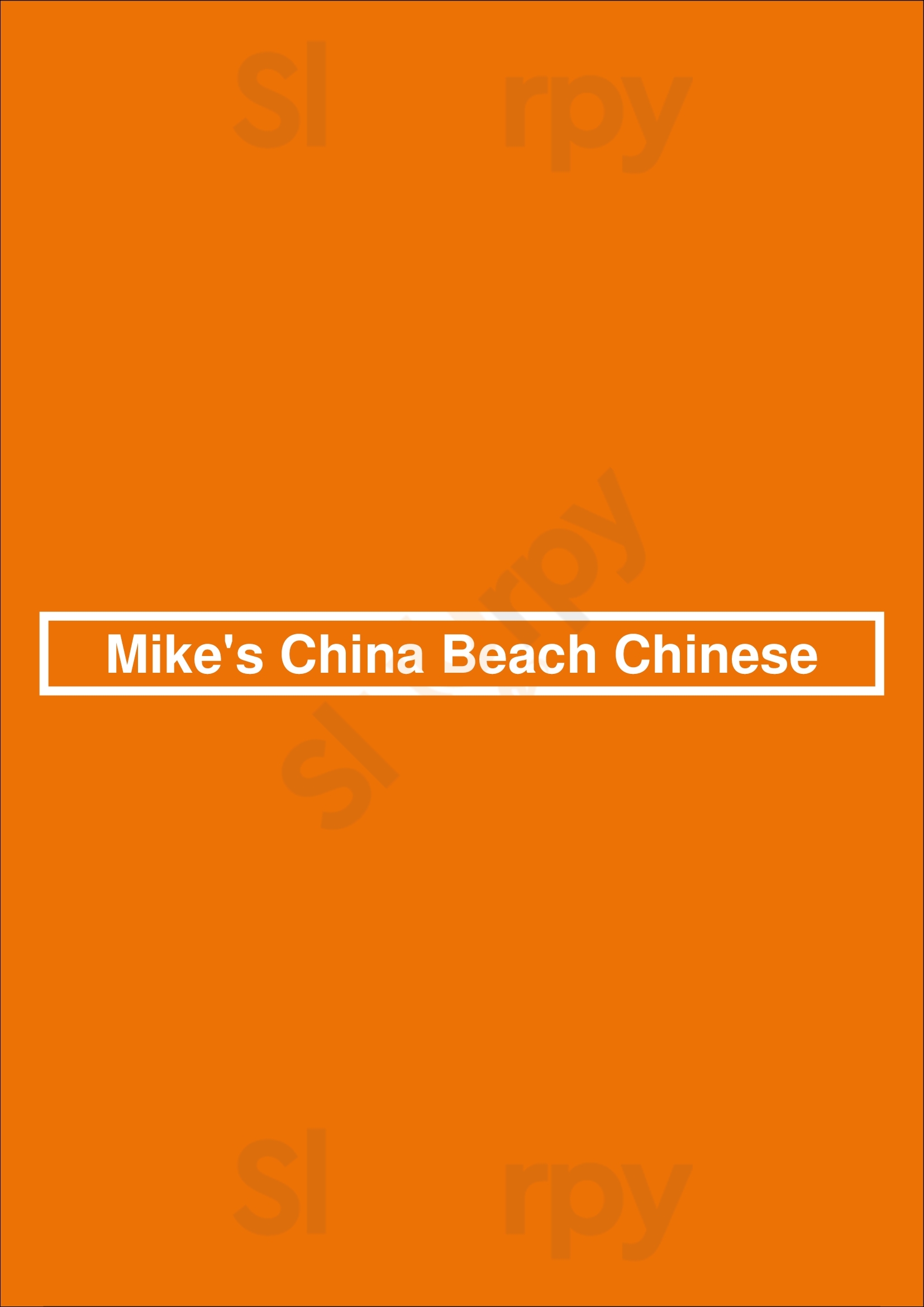 Mike's China Beach Chinese Miami Beach Menu - 1
