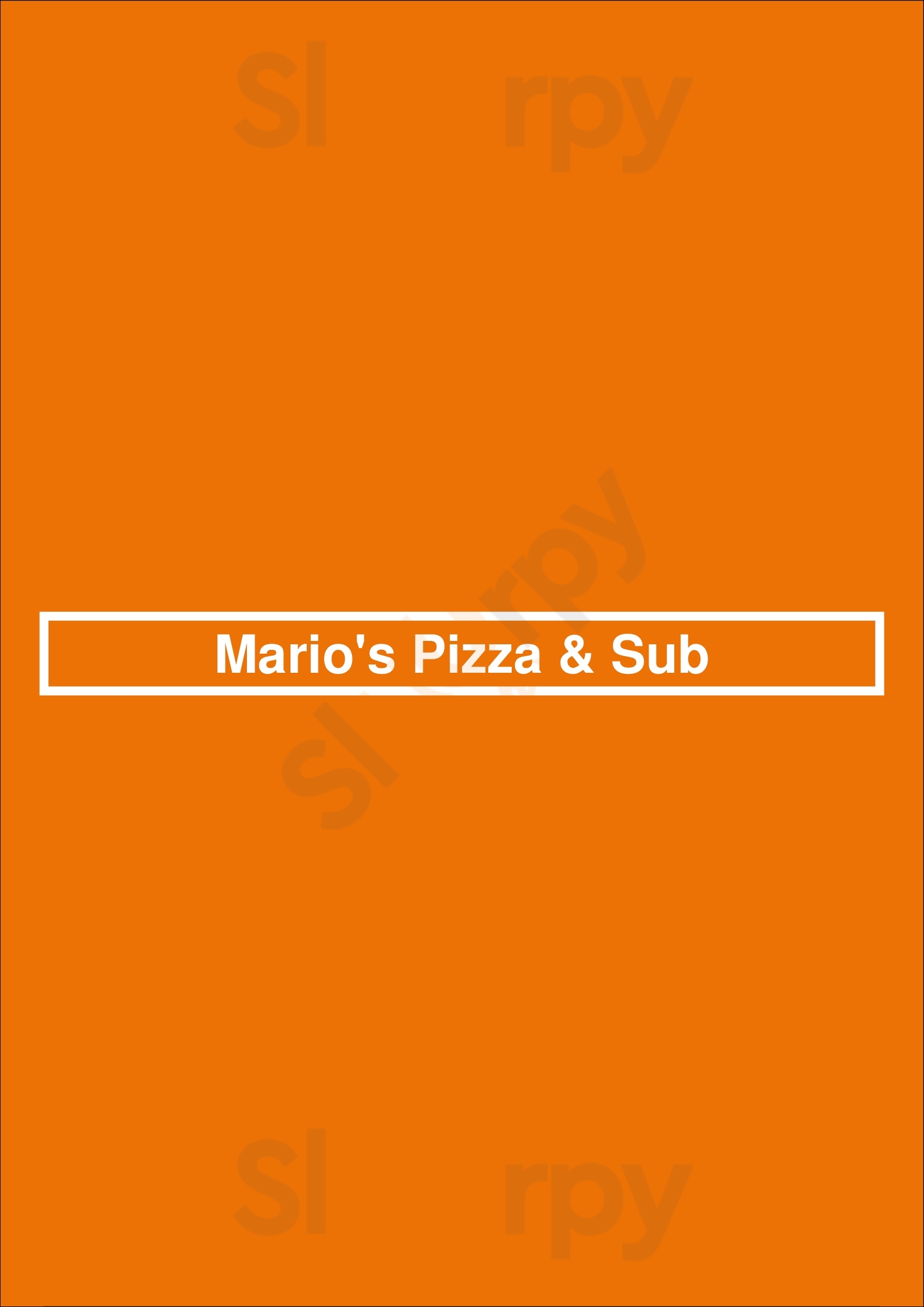 Mario's Pizza House Arlington Menu - 1