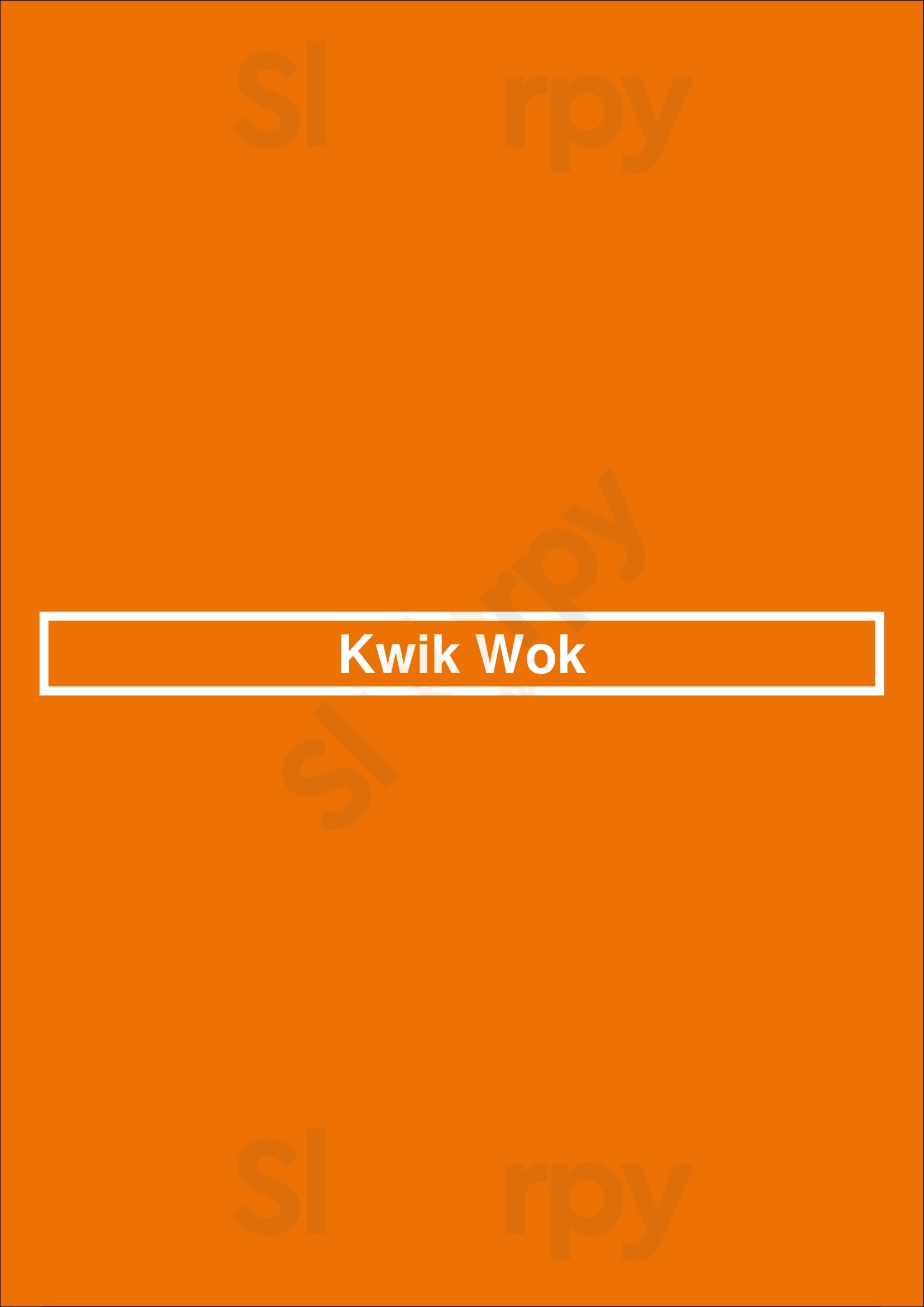 Kwik Wok Durham Menu - 1