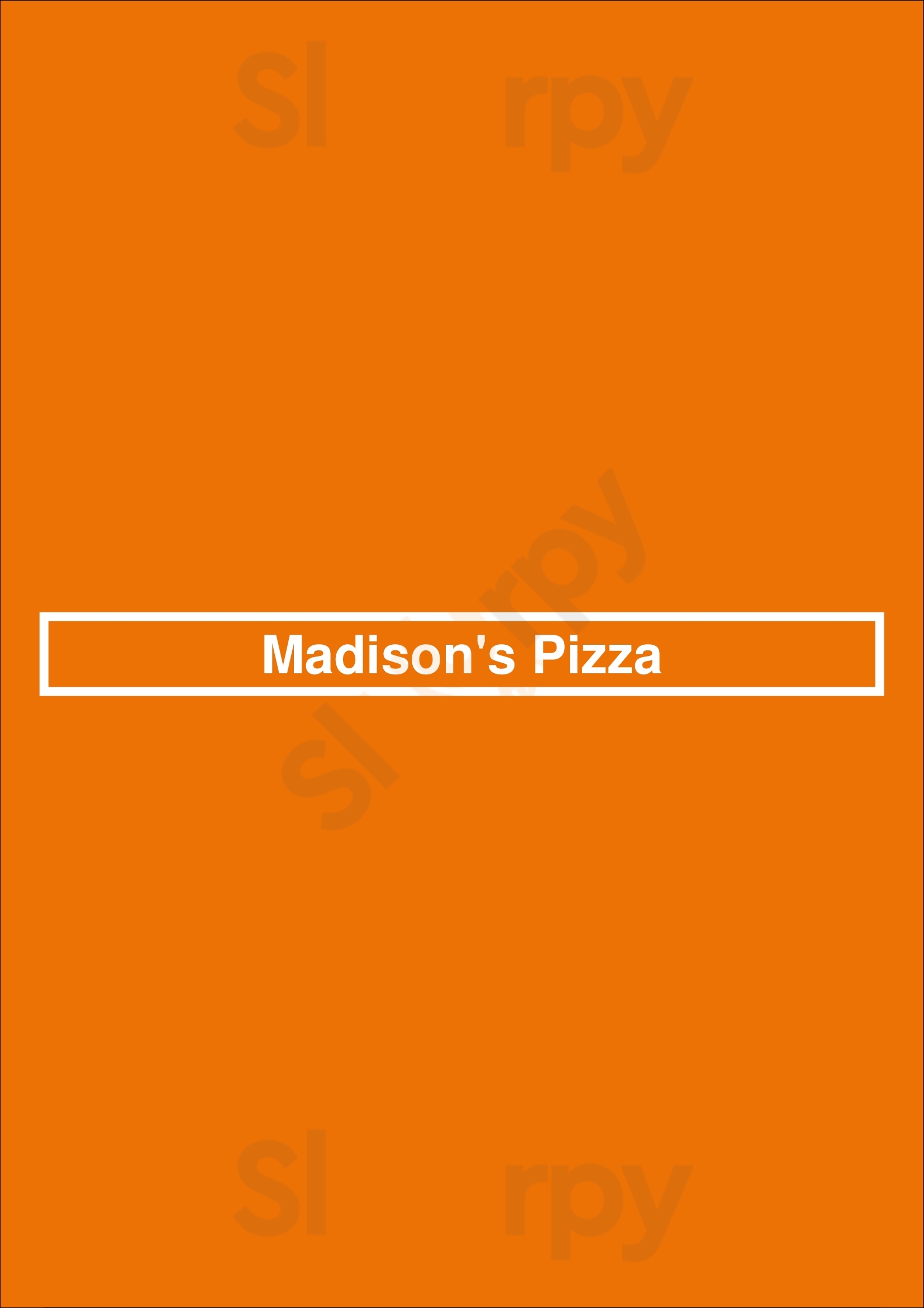 Main Menu - Madison's Pizza