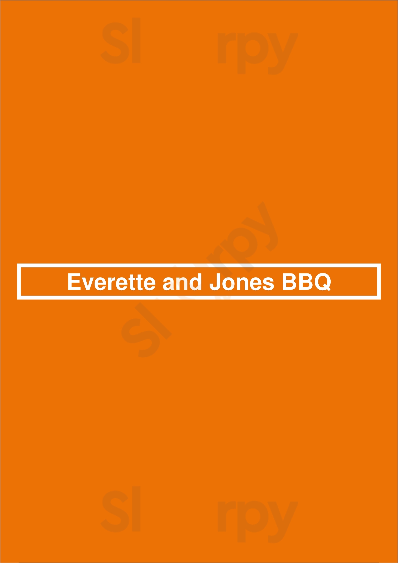 Everette And Jones Bbq Oakland Menu - 1