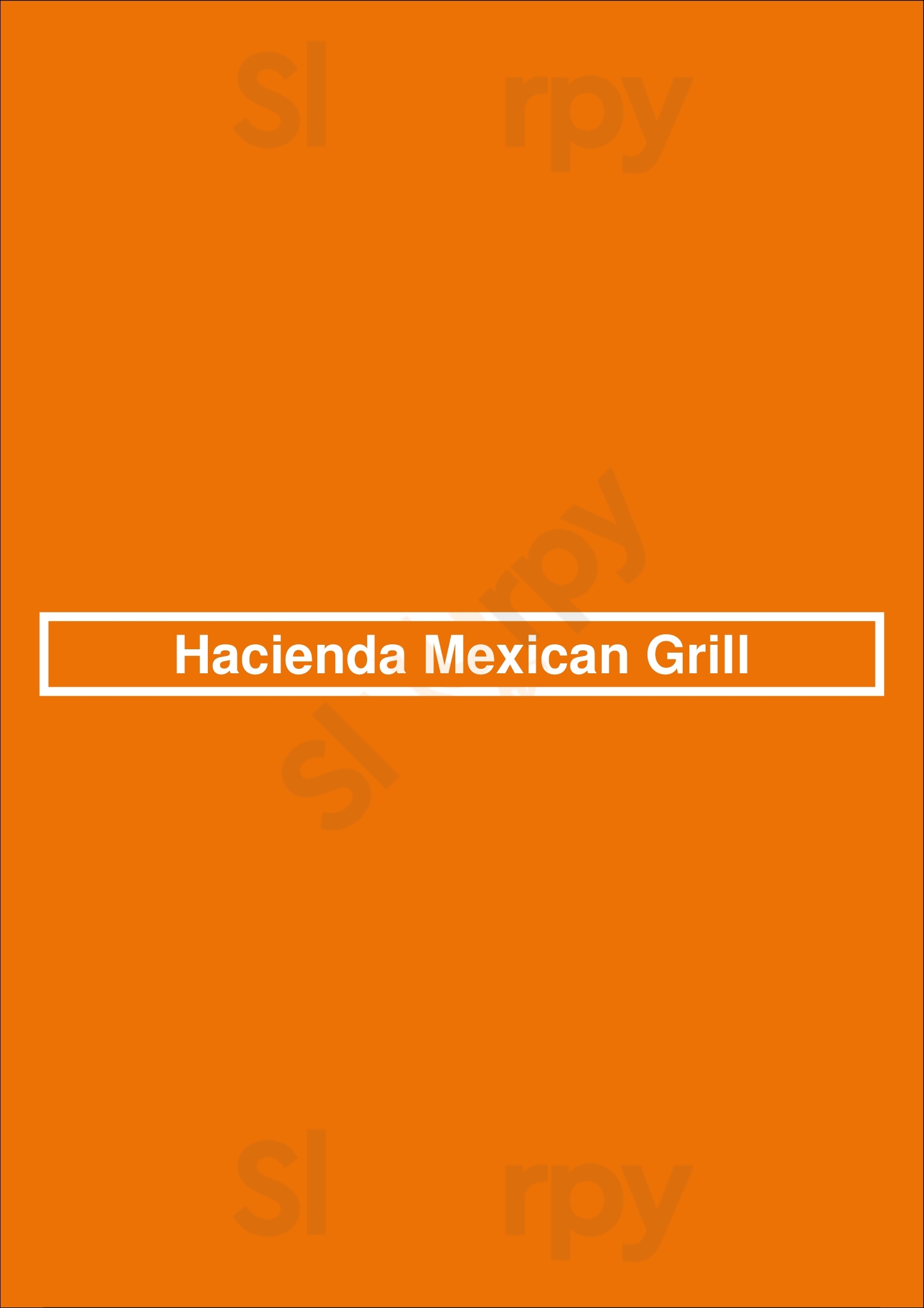 Main Menu - Hacienda Mexican Grill