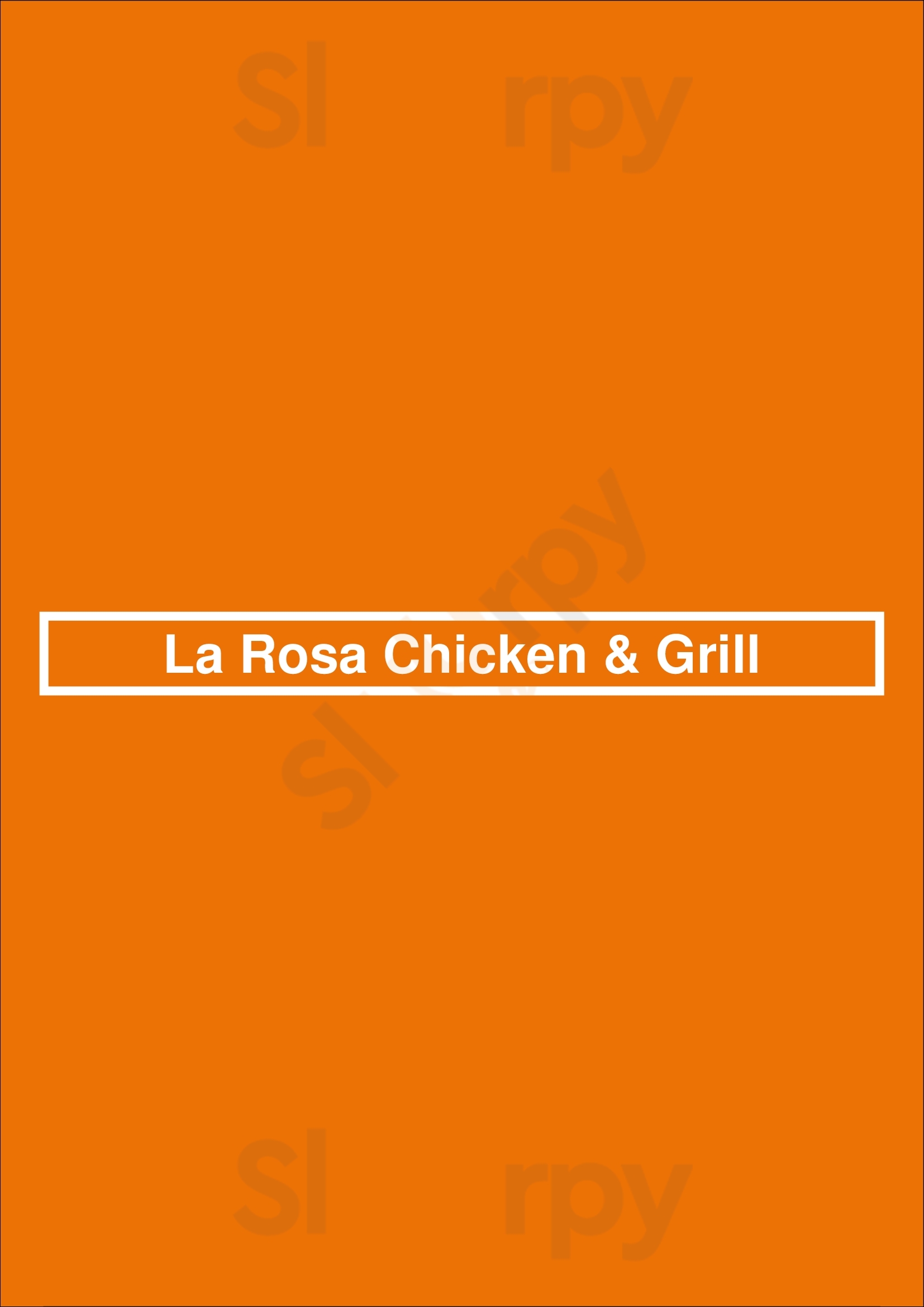 Main Menu - La Rosa Chicken & Grill