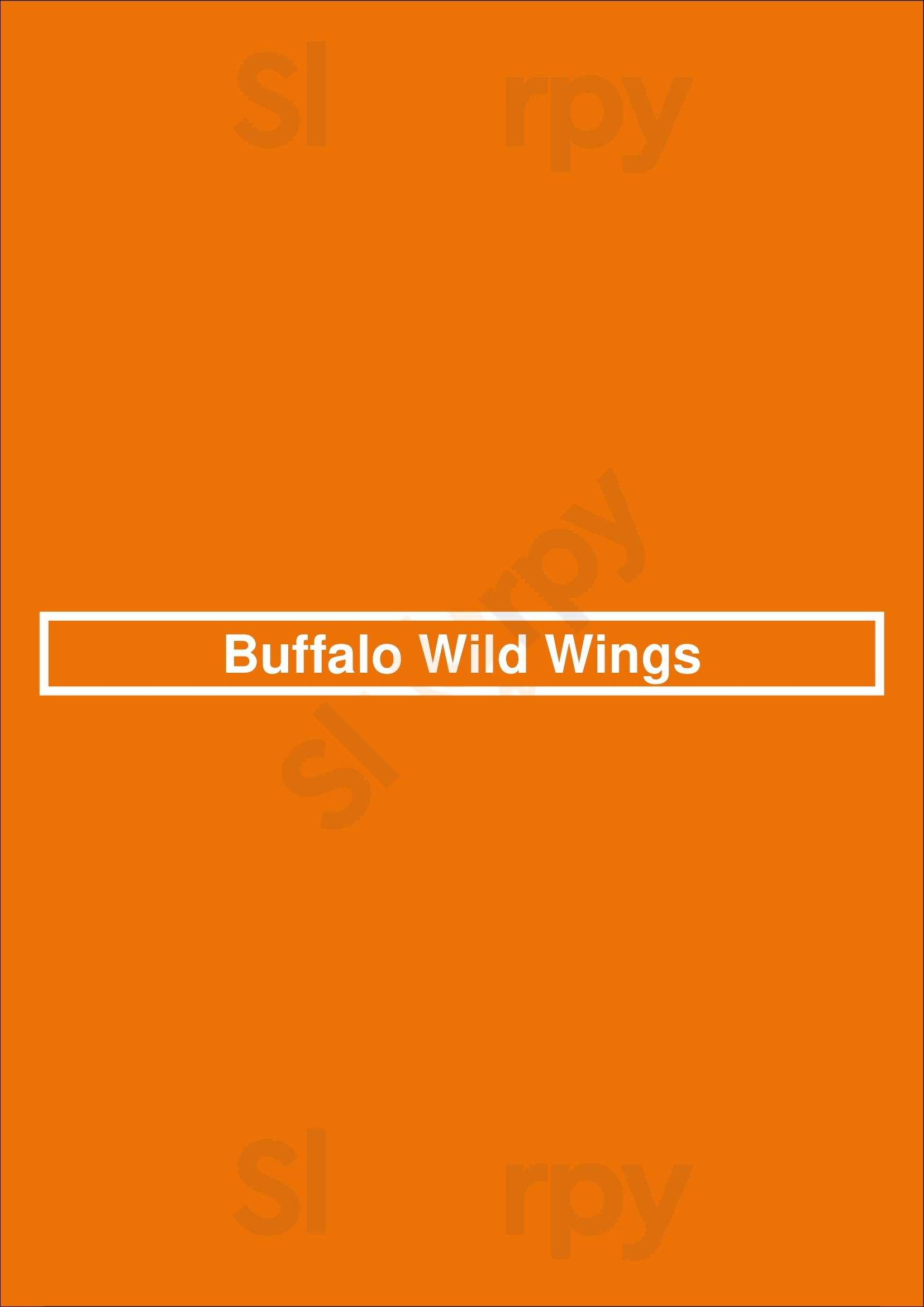 Main Menu - Buffalo Wild Wings
