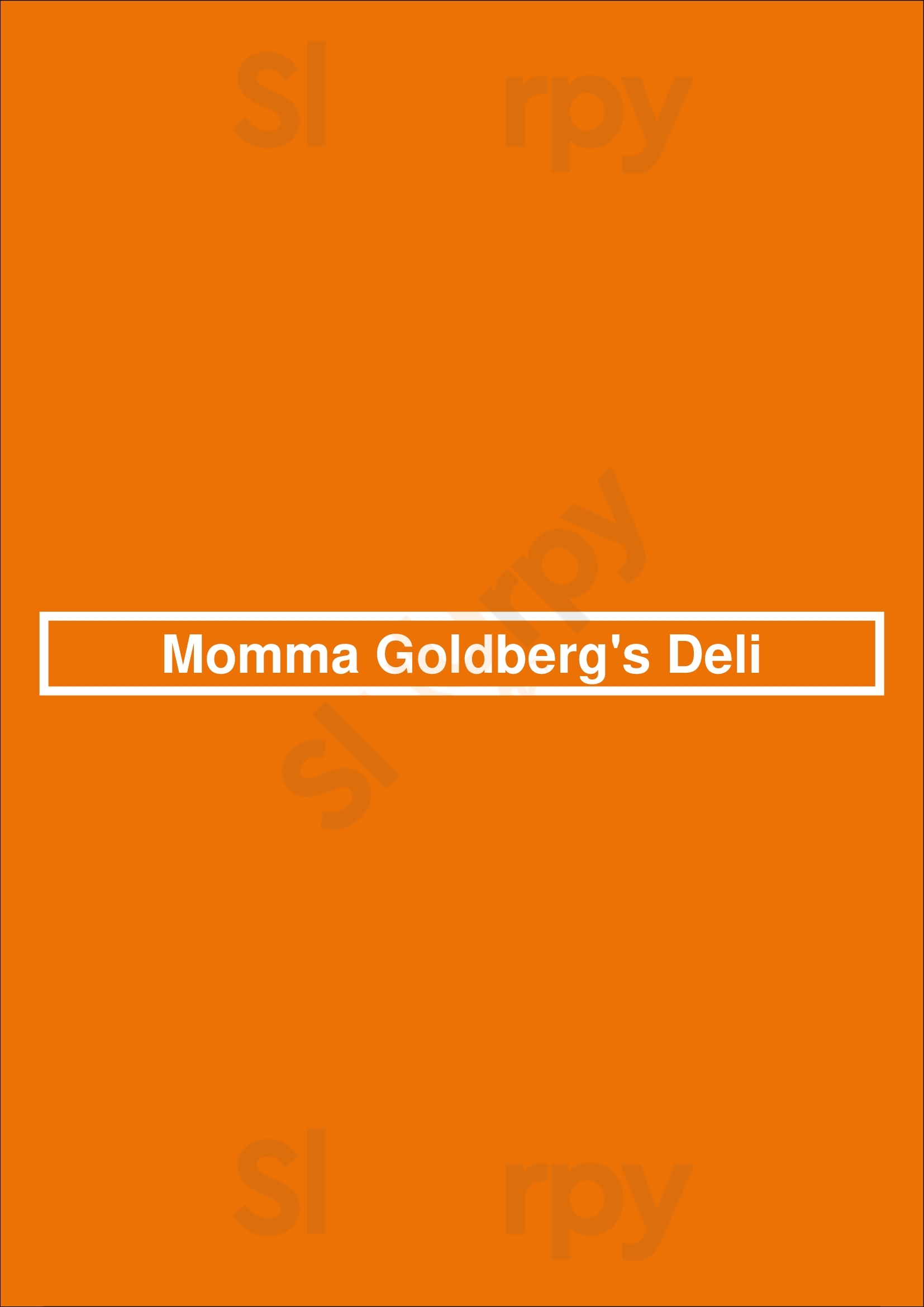 Main Menu - Momma Goldberg's Deli