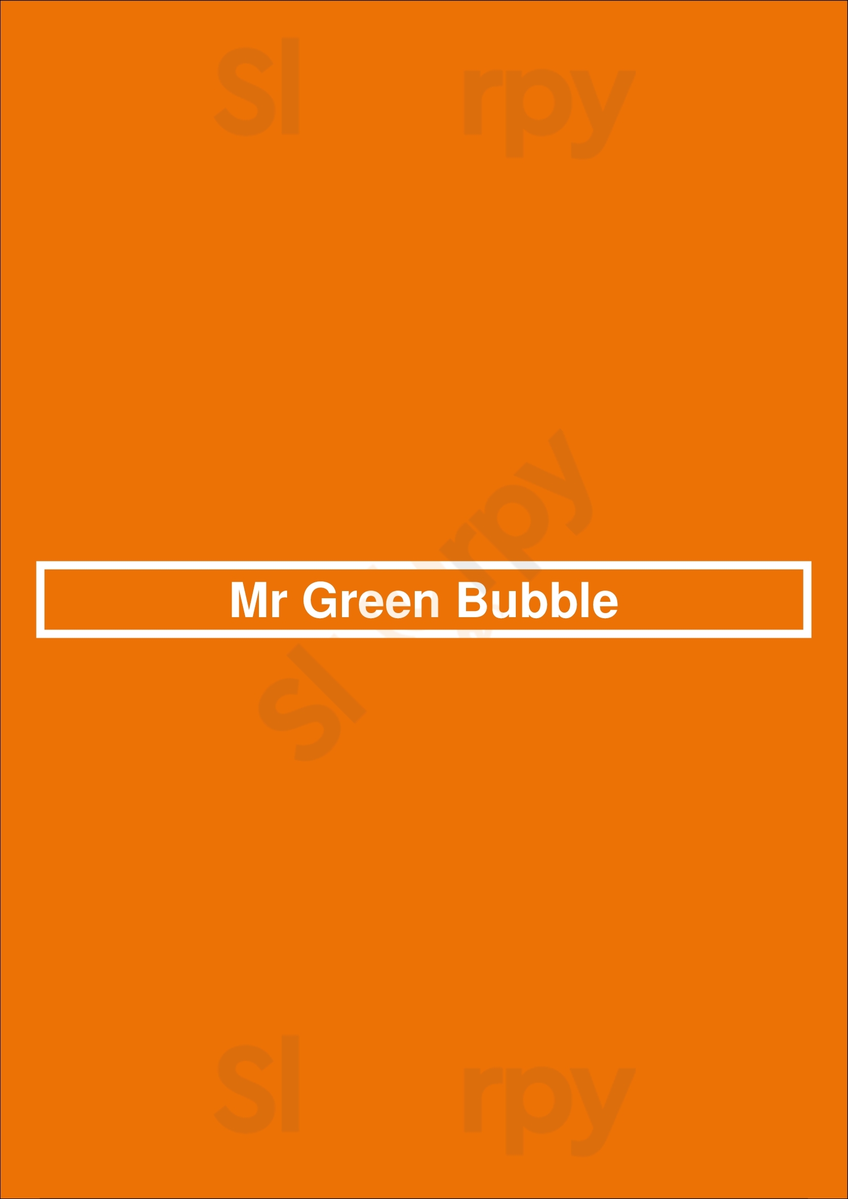 Main Menu - Mr Green Bubble