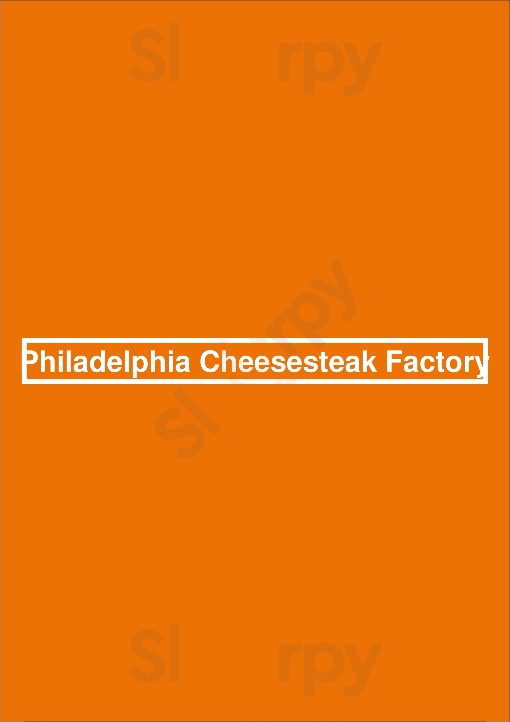 Philadelphia Cheesesteak Factory Alexandria Menu - 1