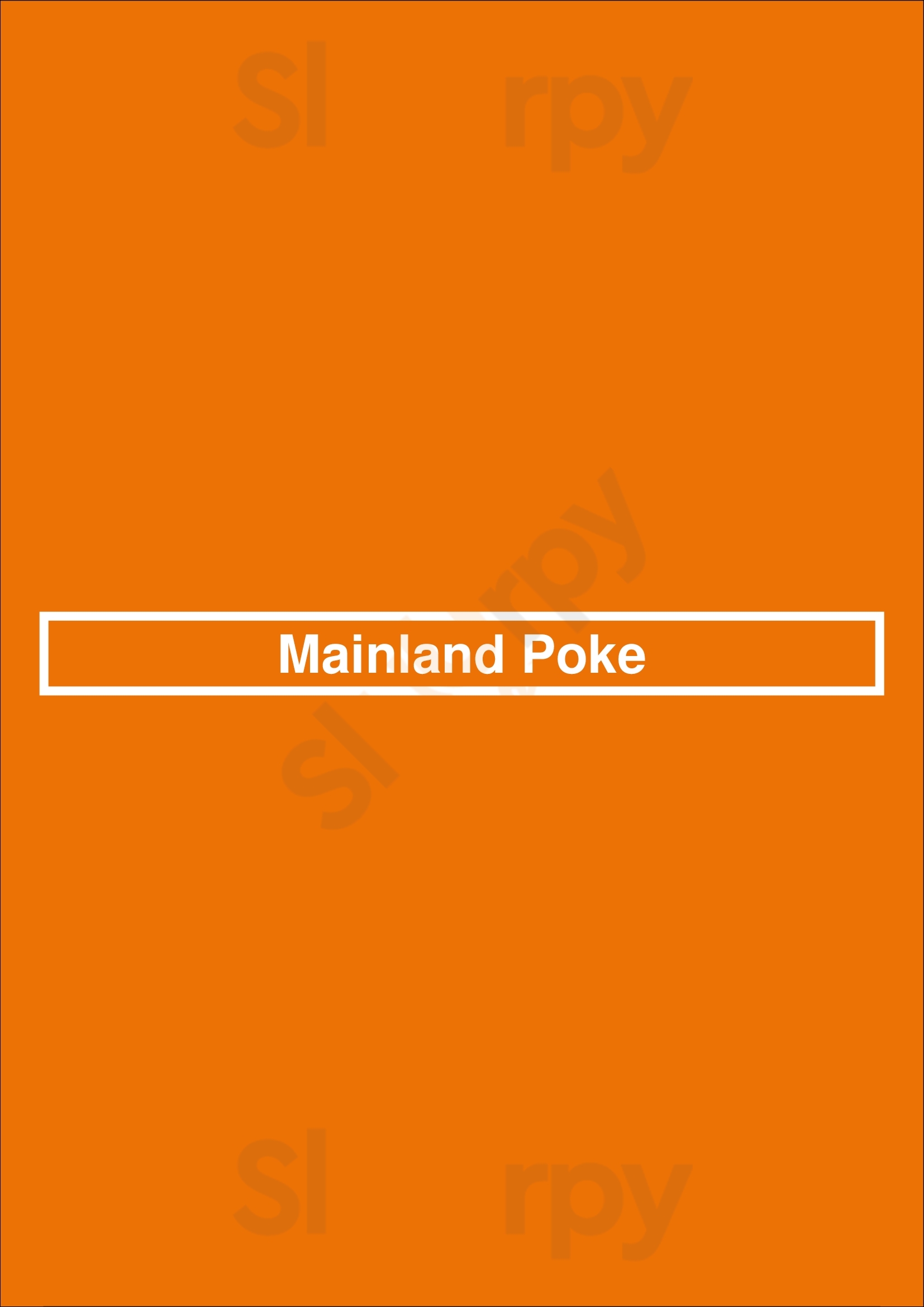 Mainland Poke Santa Monica Menu - 1