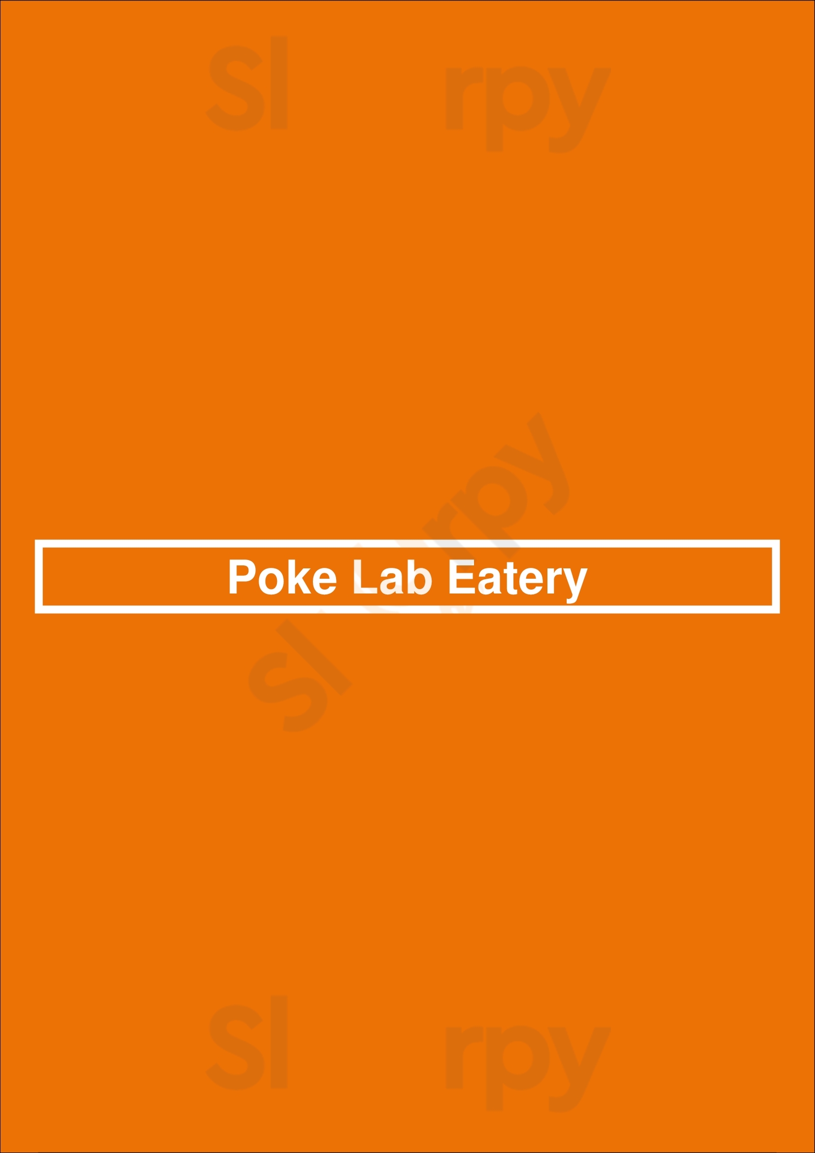 Poke Lab Eatery West Palm Beach Menu - 1