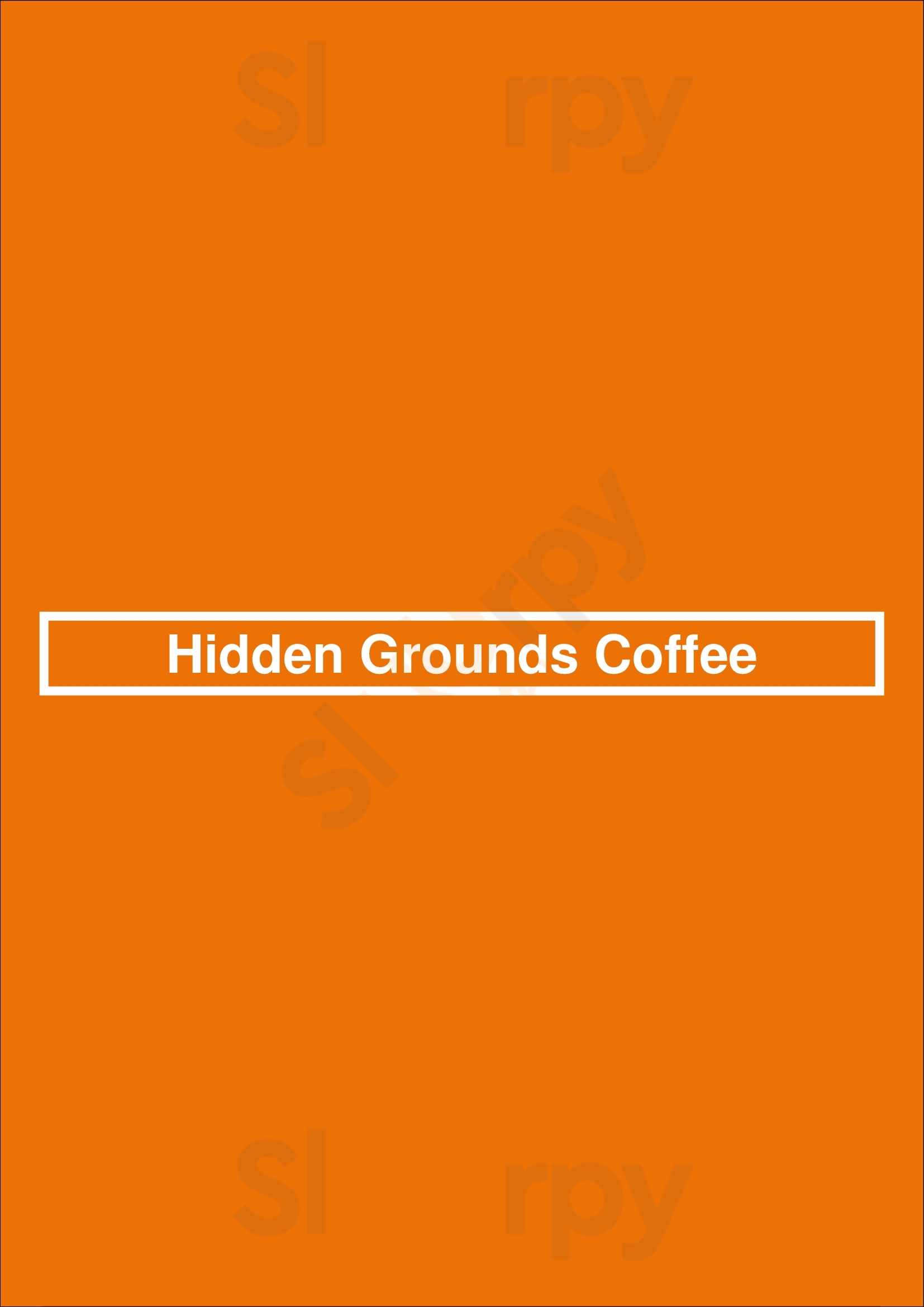 Hidden Grounds Coffee Jersey City Menu - 1