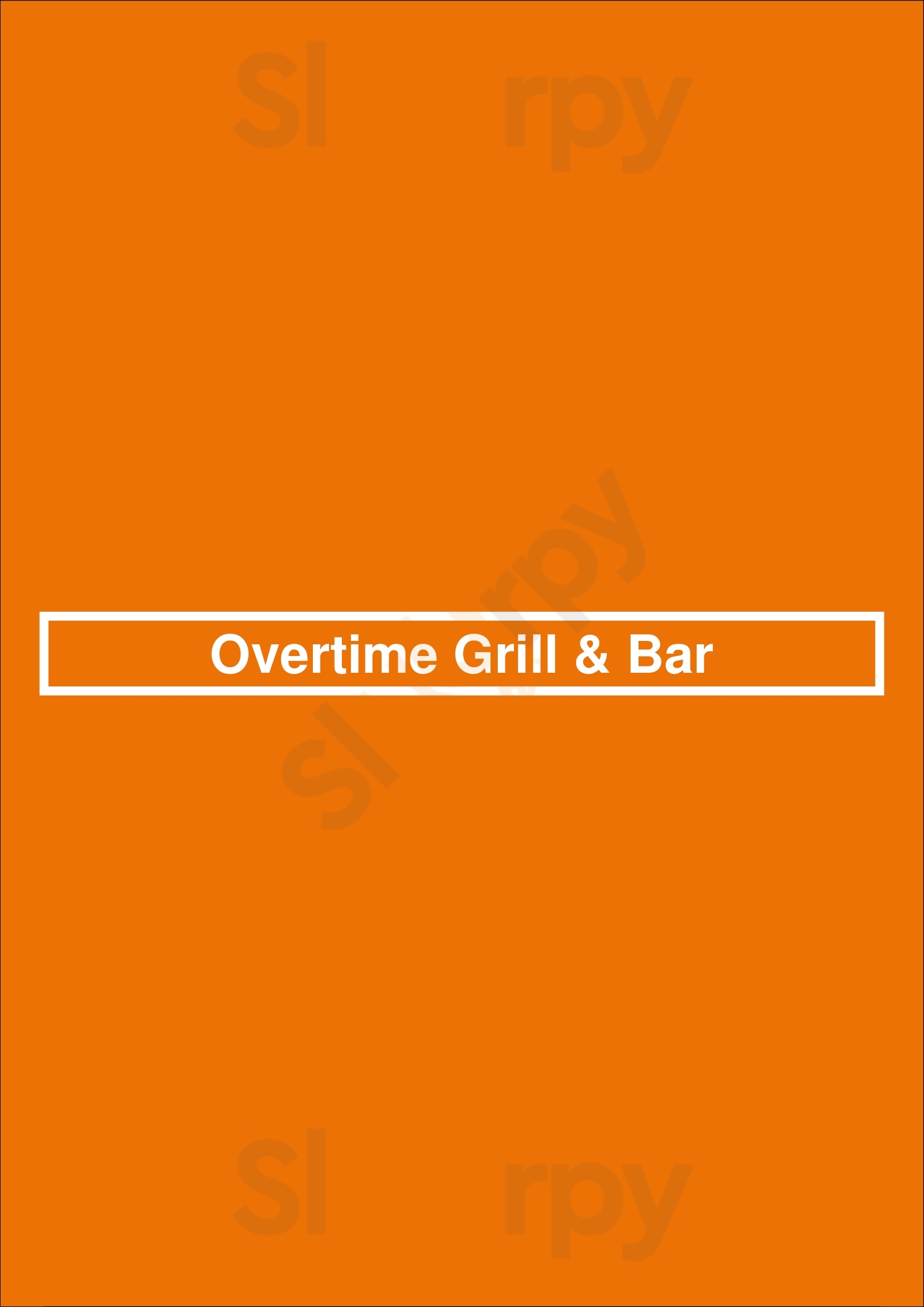 Overtime Grill & Bar Birmingham Menu - 1