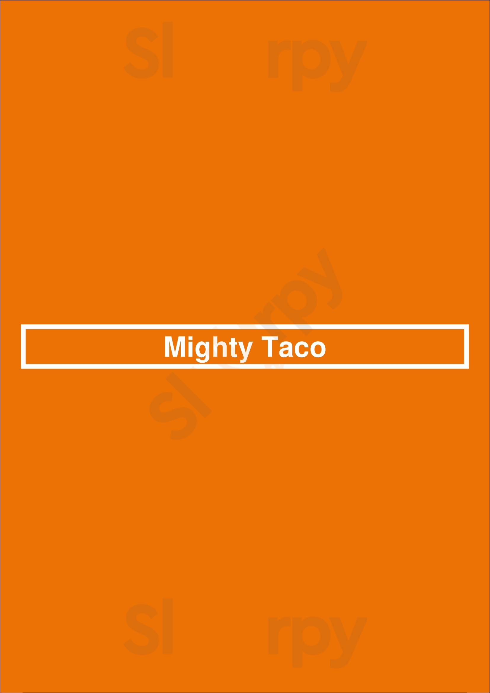 Mighty Taco Buffalo Menu - 1