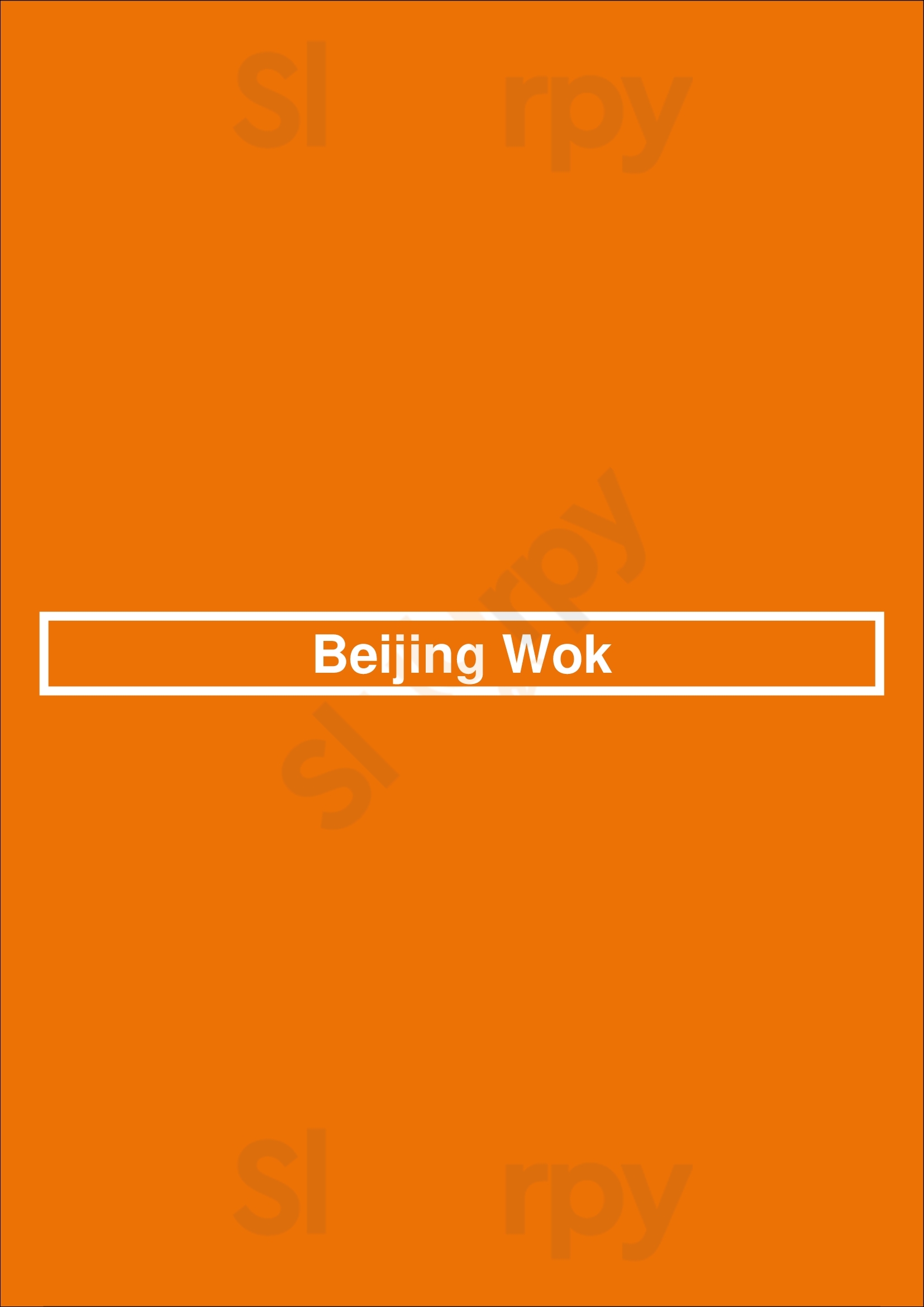 Beijing Wok Pasadena Menu - 1