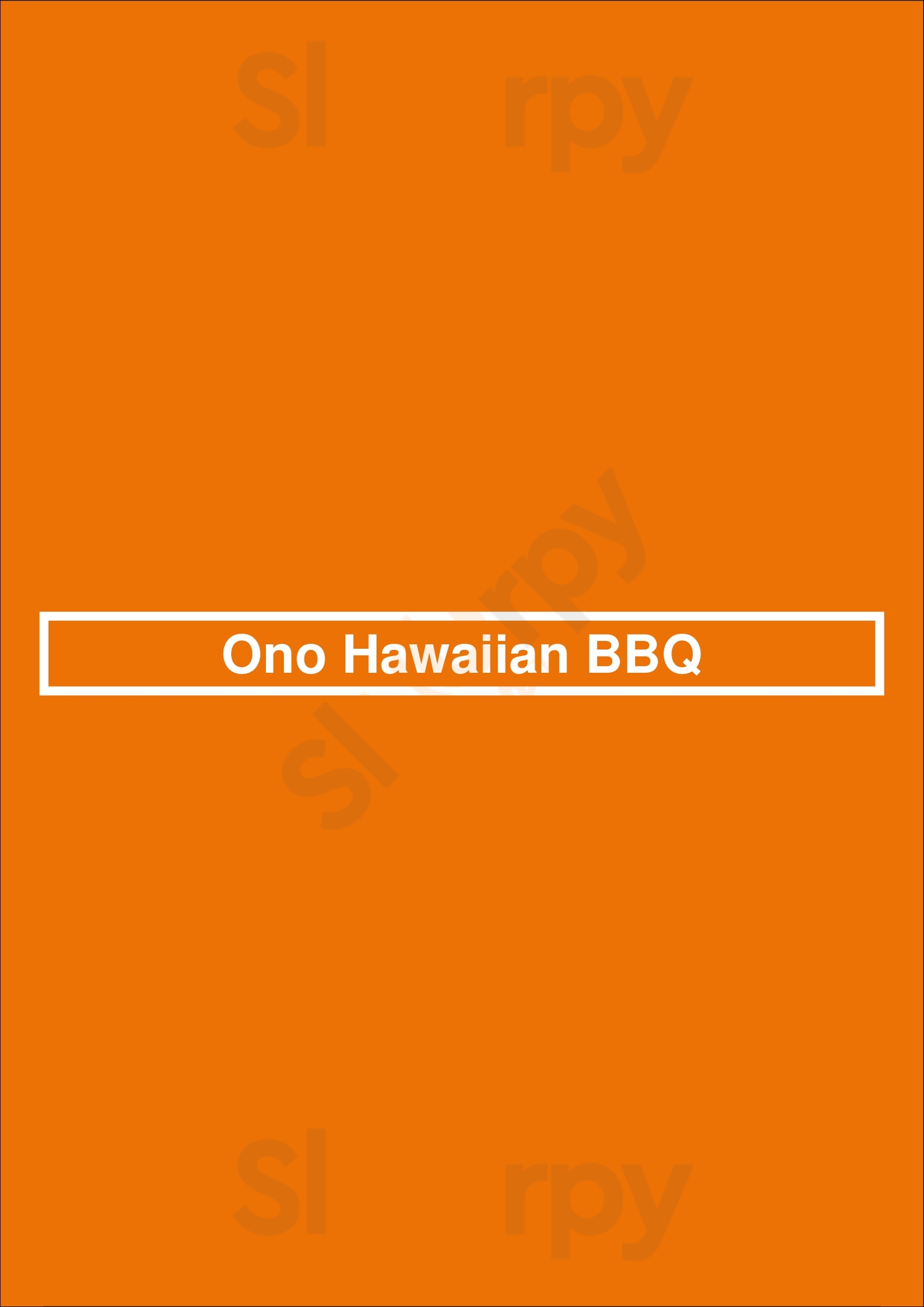 Ono Hawaiian Bbq Bakersfield Menu - 1