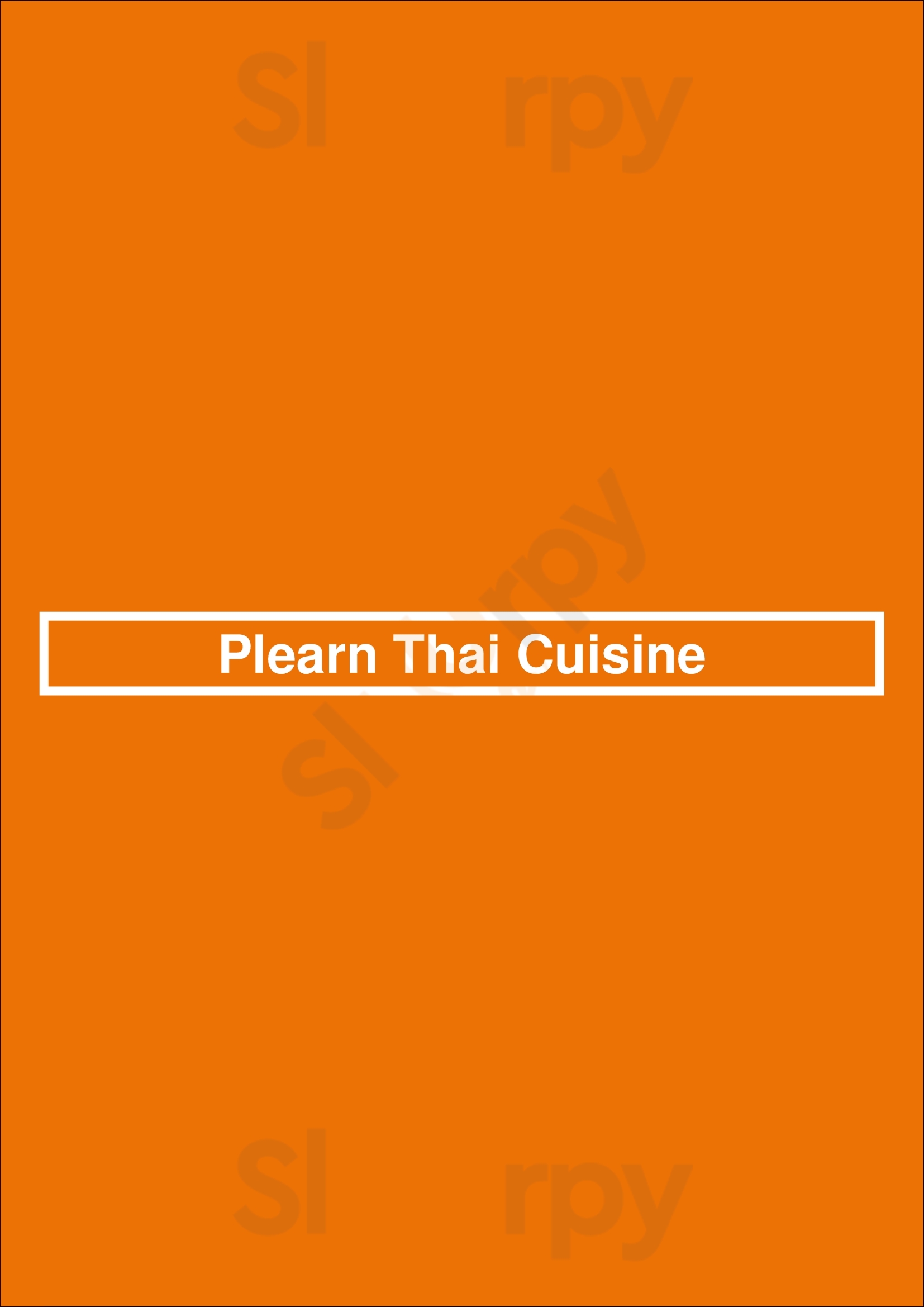 Plearn Thai Cuisine Berkeley Menu - 1