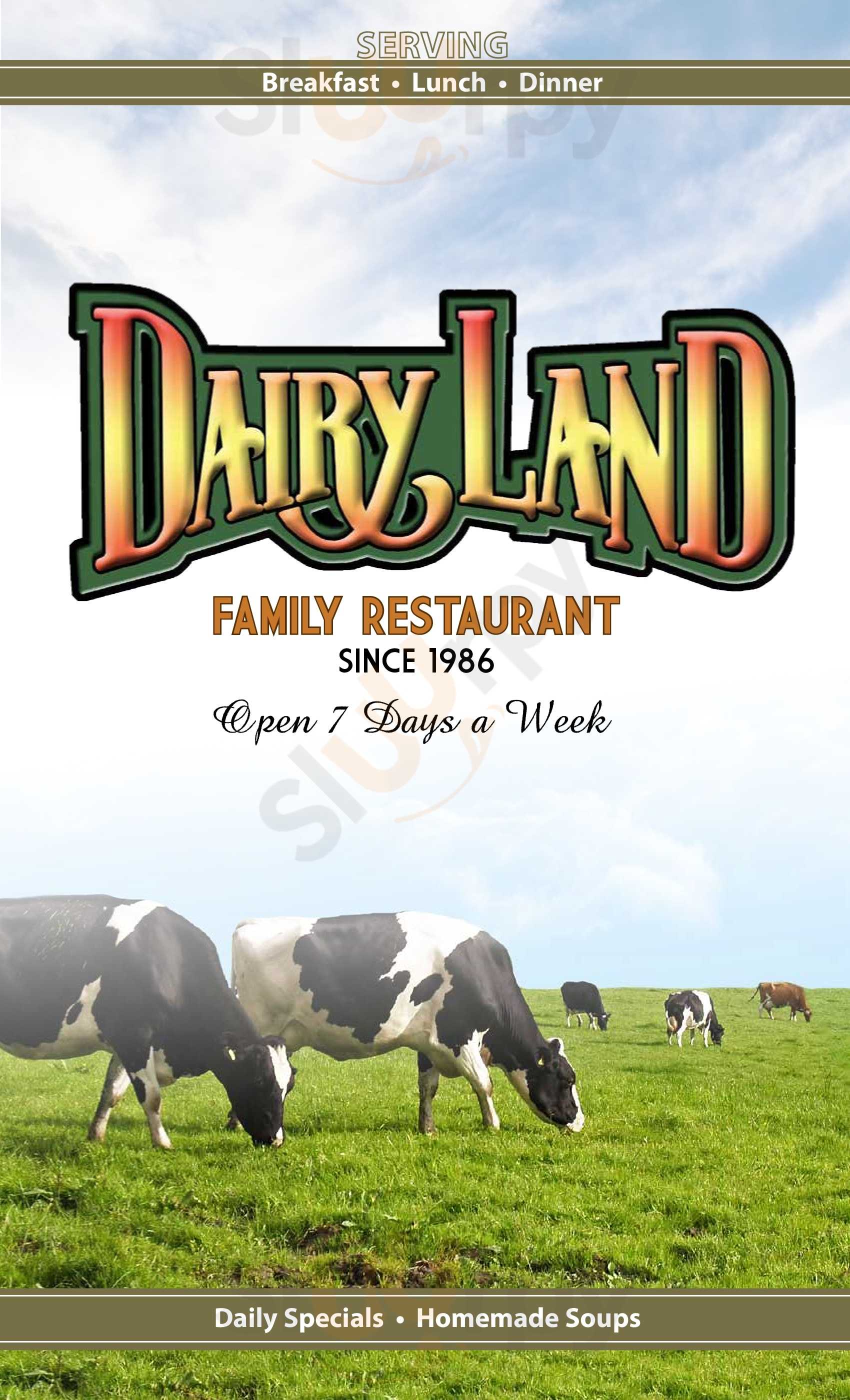 Dairyland Family Restaurant Madison Menu - 1
