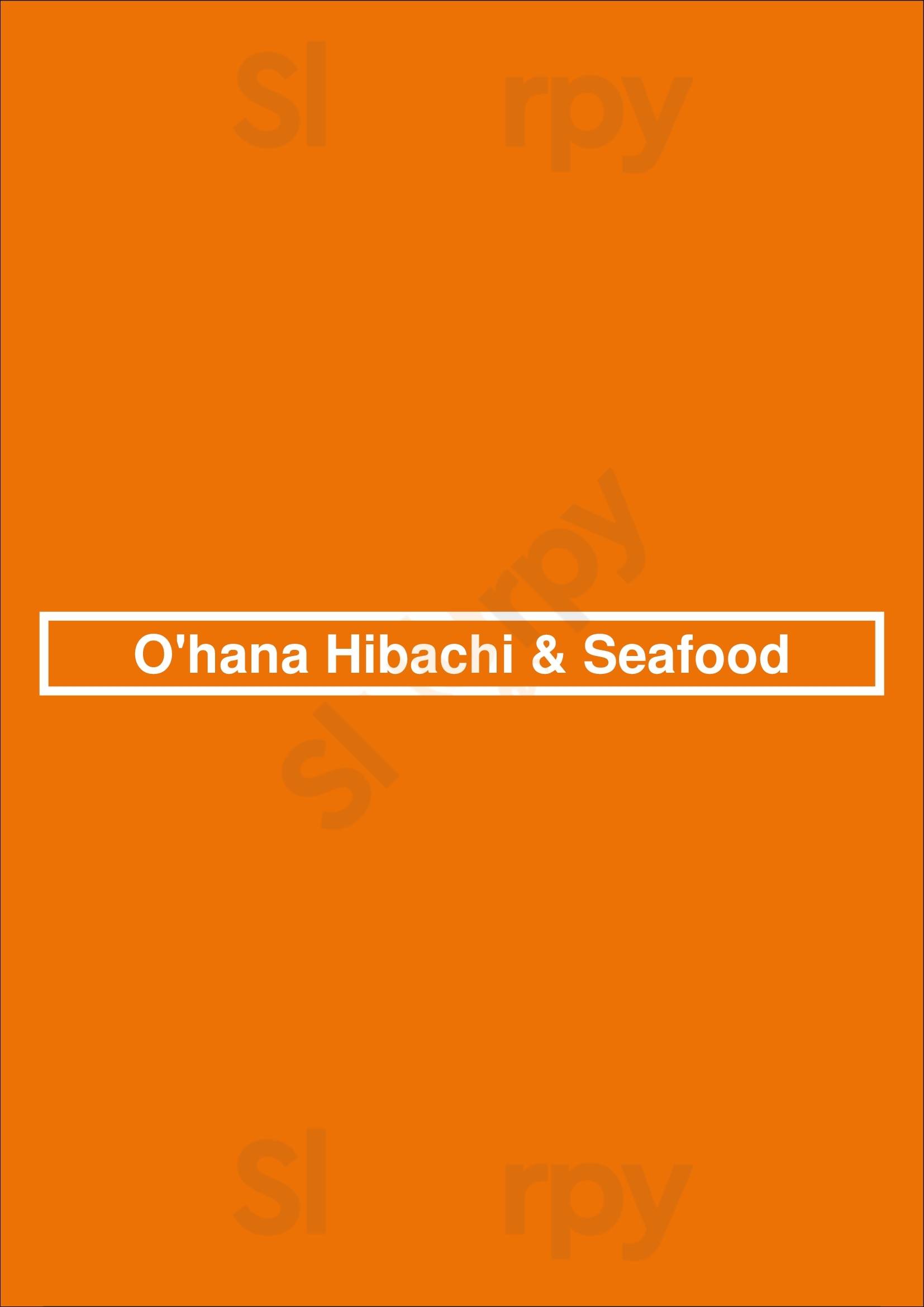 O'hana Hibachi & Seafood Chattanooga Menu - 1