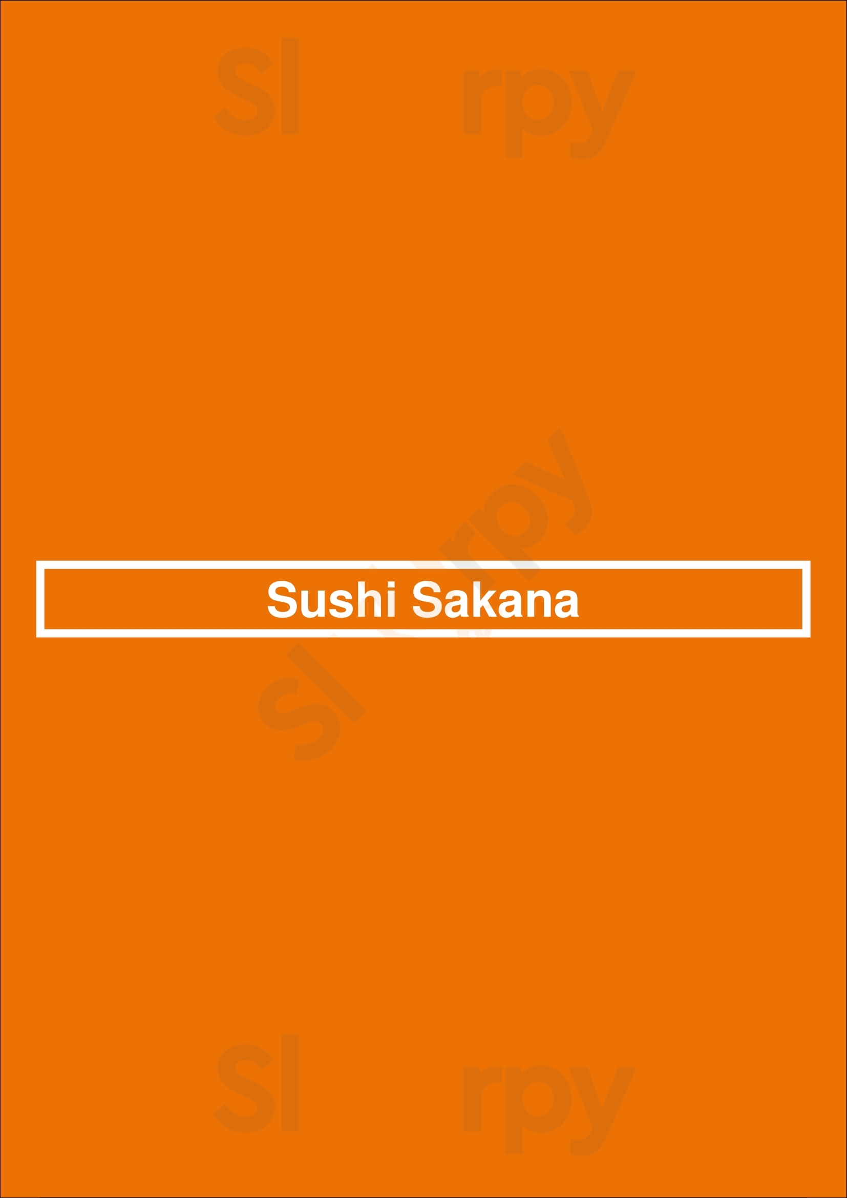 Main Menu - Sushi Sakana