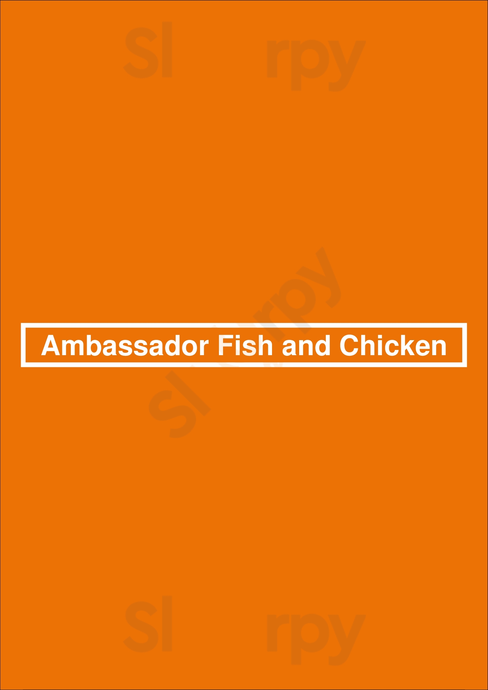 Ambassador Fish And Chicken Jersey City Menu - 1